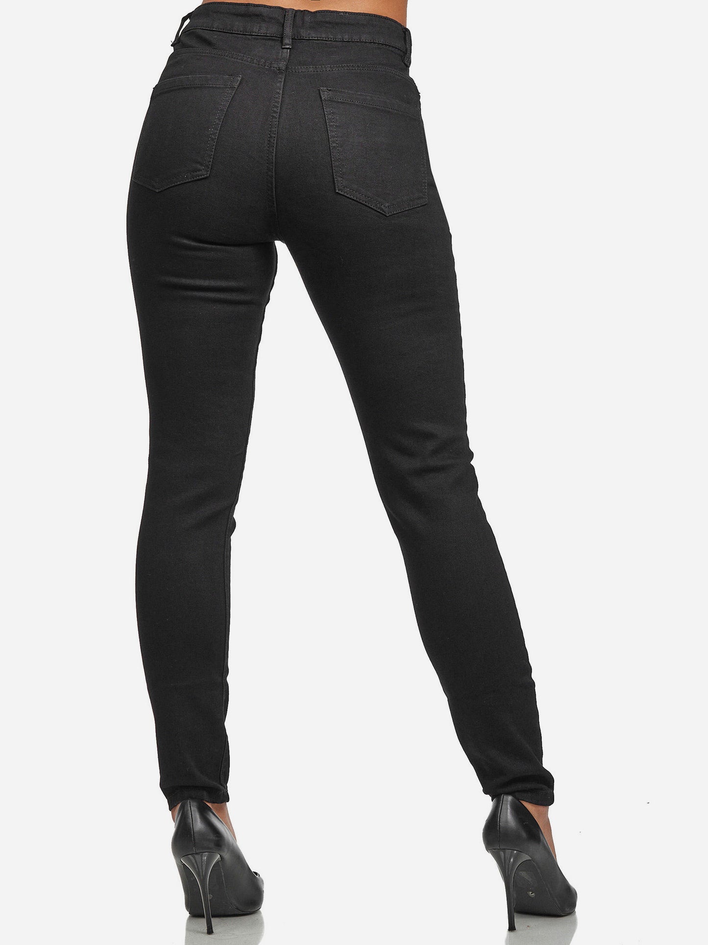 Tazzio Damen Skinny Fit High Waist Jeans F107