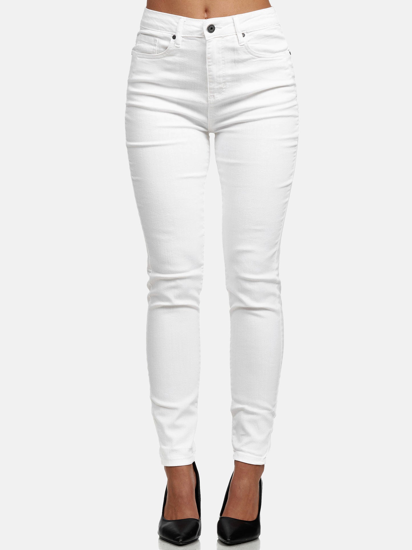Tazzio Damen Skinny Fit High Waist Jeans F107