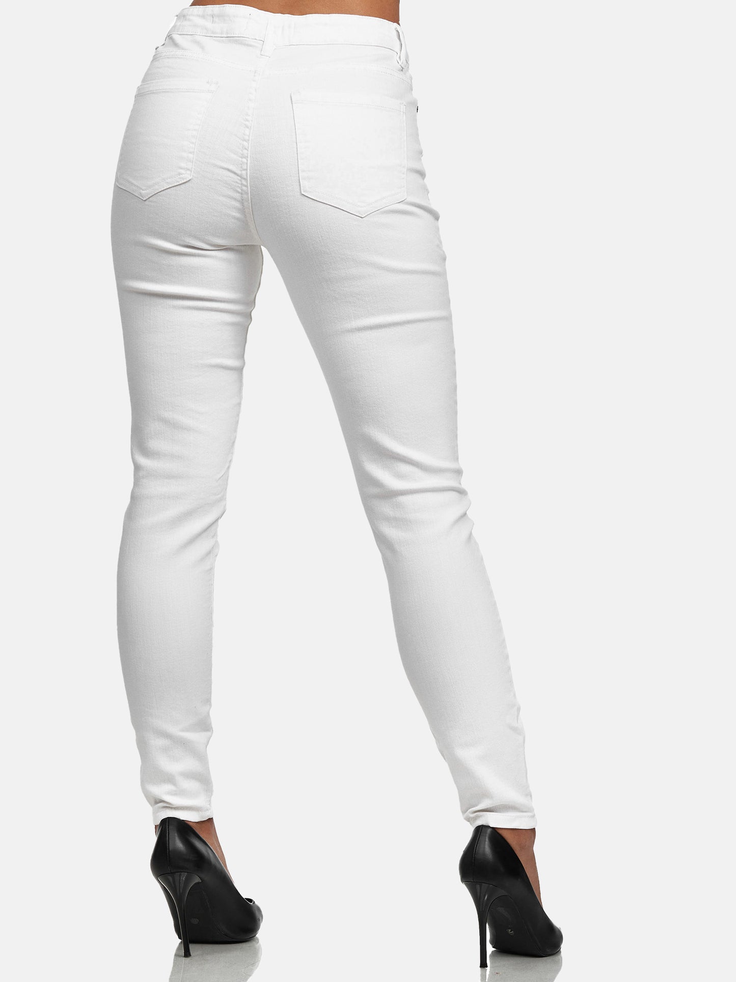 Tazzio Damen Skinny Fit High Waist Jeans F107