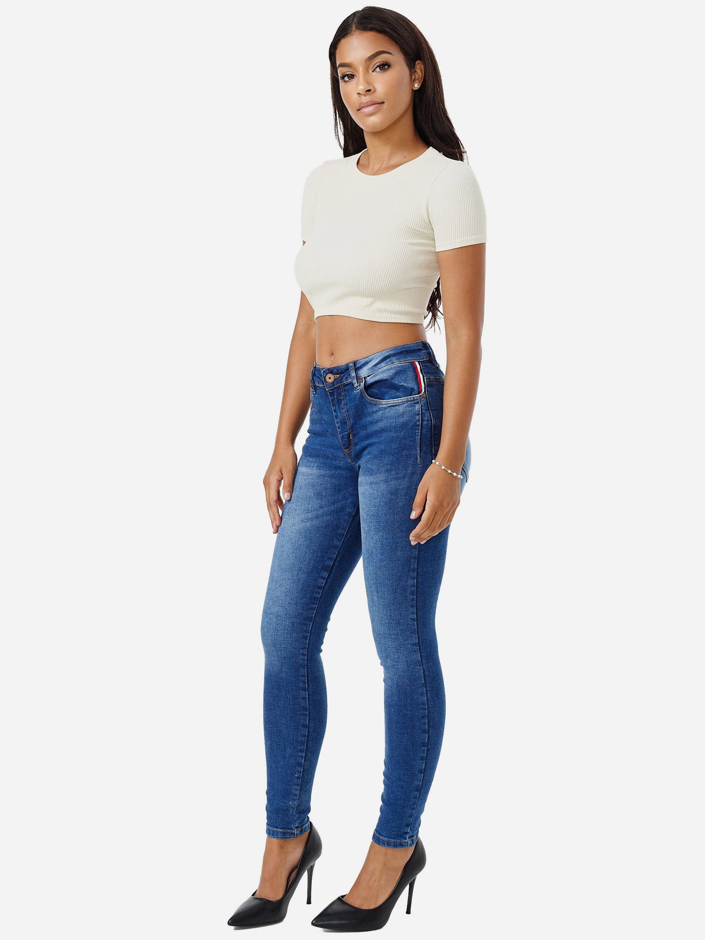 Tazzio Damen Skinny Fit Jeans F108
