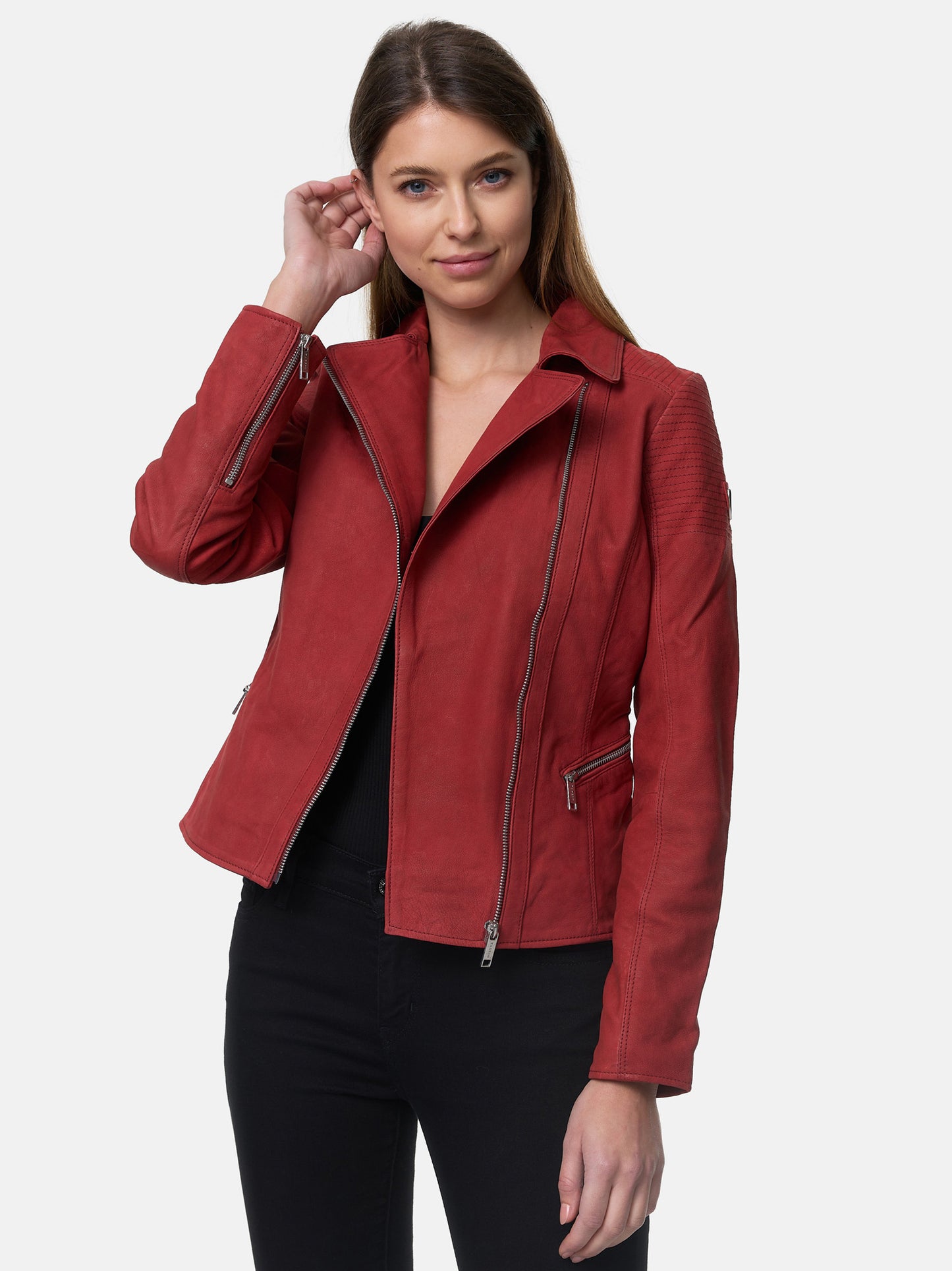 Veste en cuir pour femme Tazzio F500
