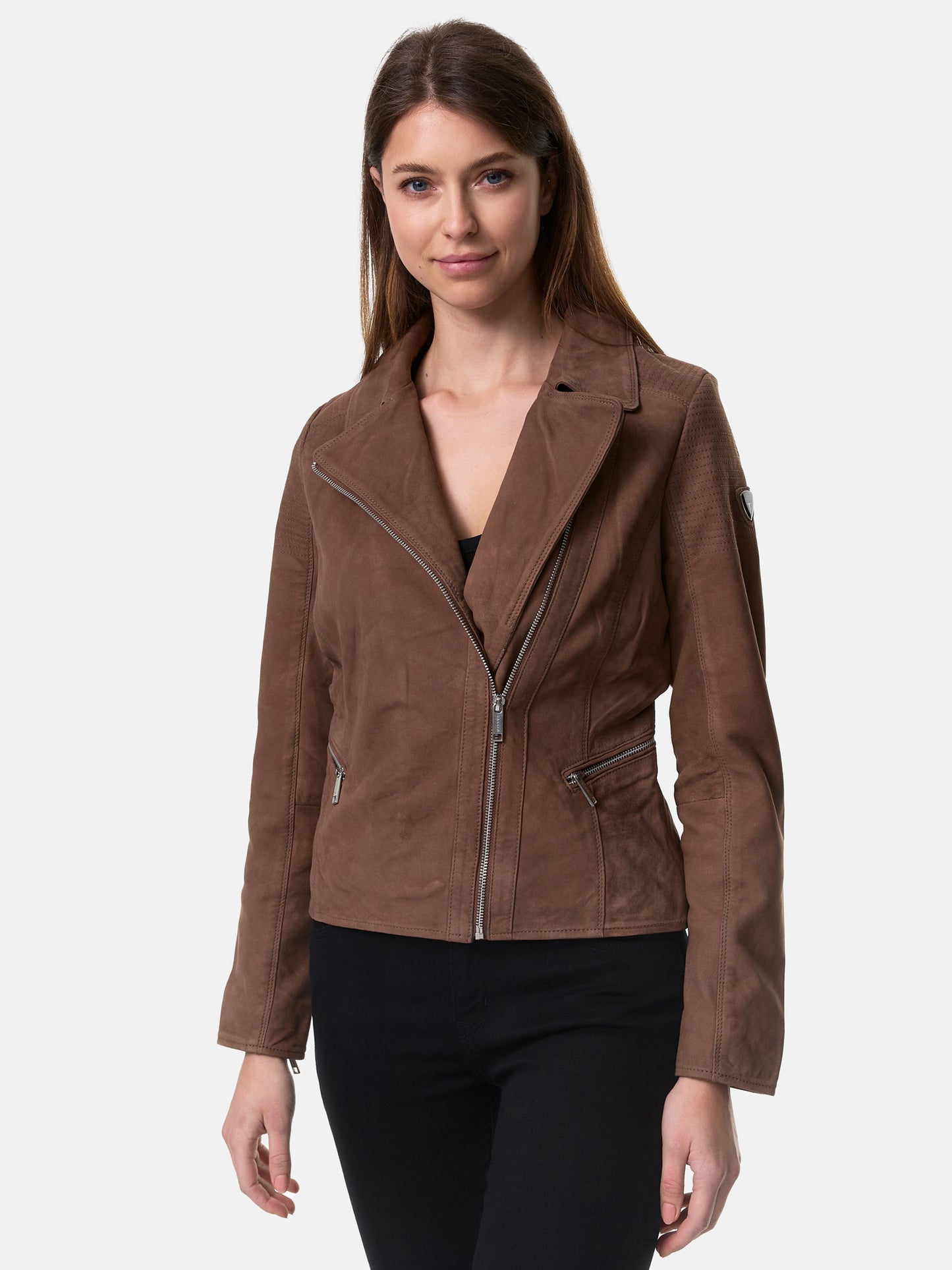 Veste en cuir pour femme Tazzio F500