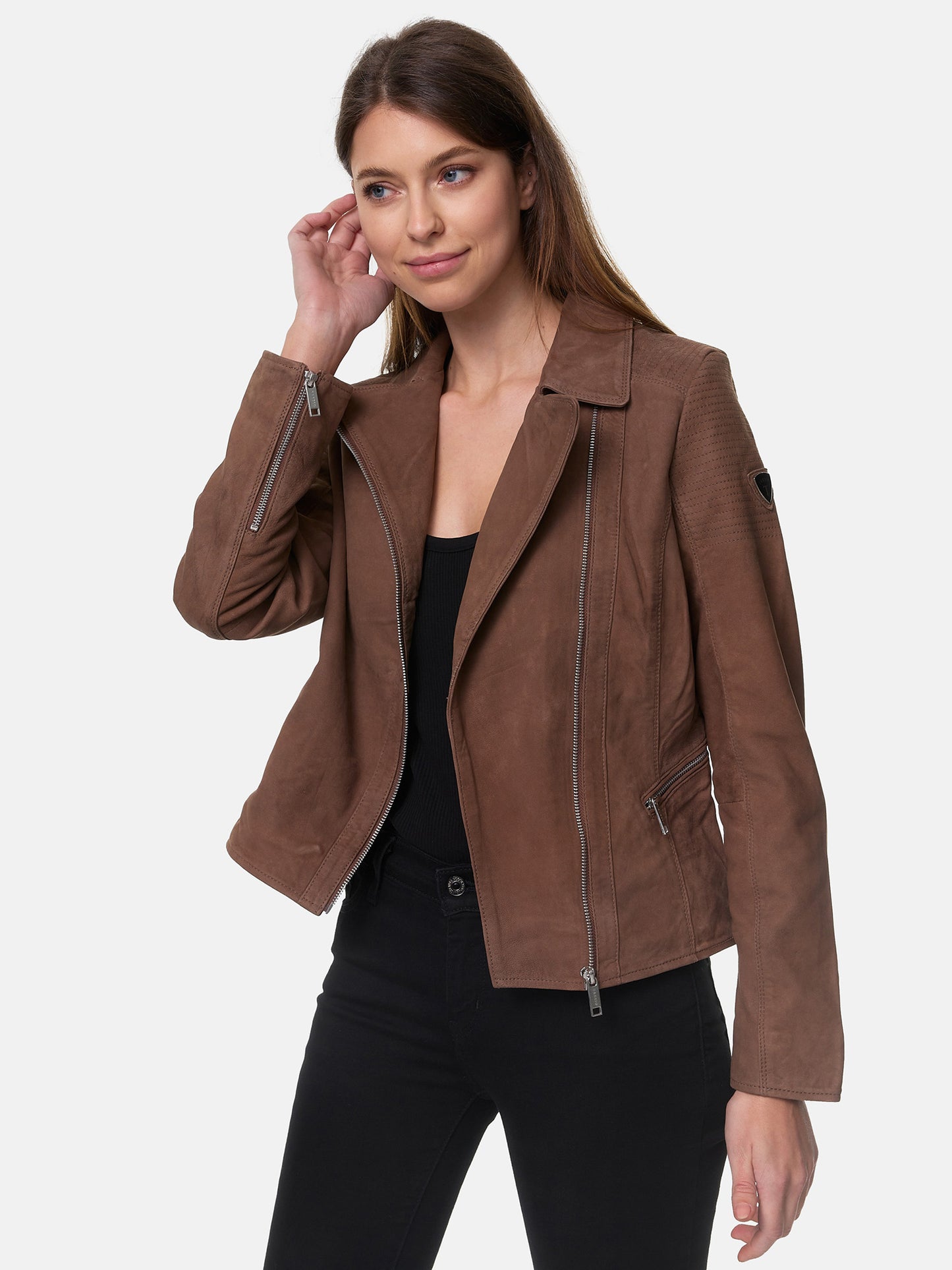 Veste en cuir pour femme Tazzio F500