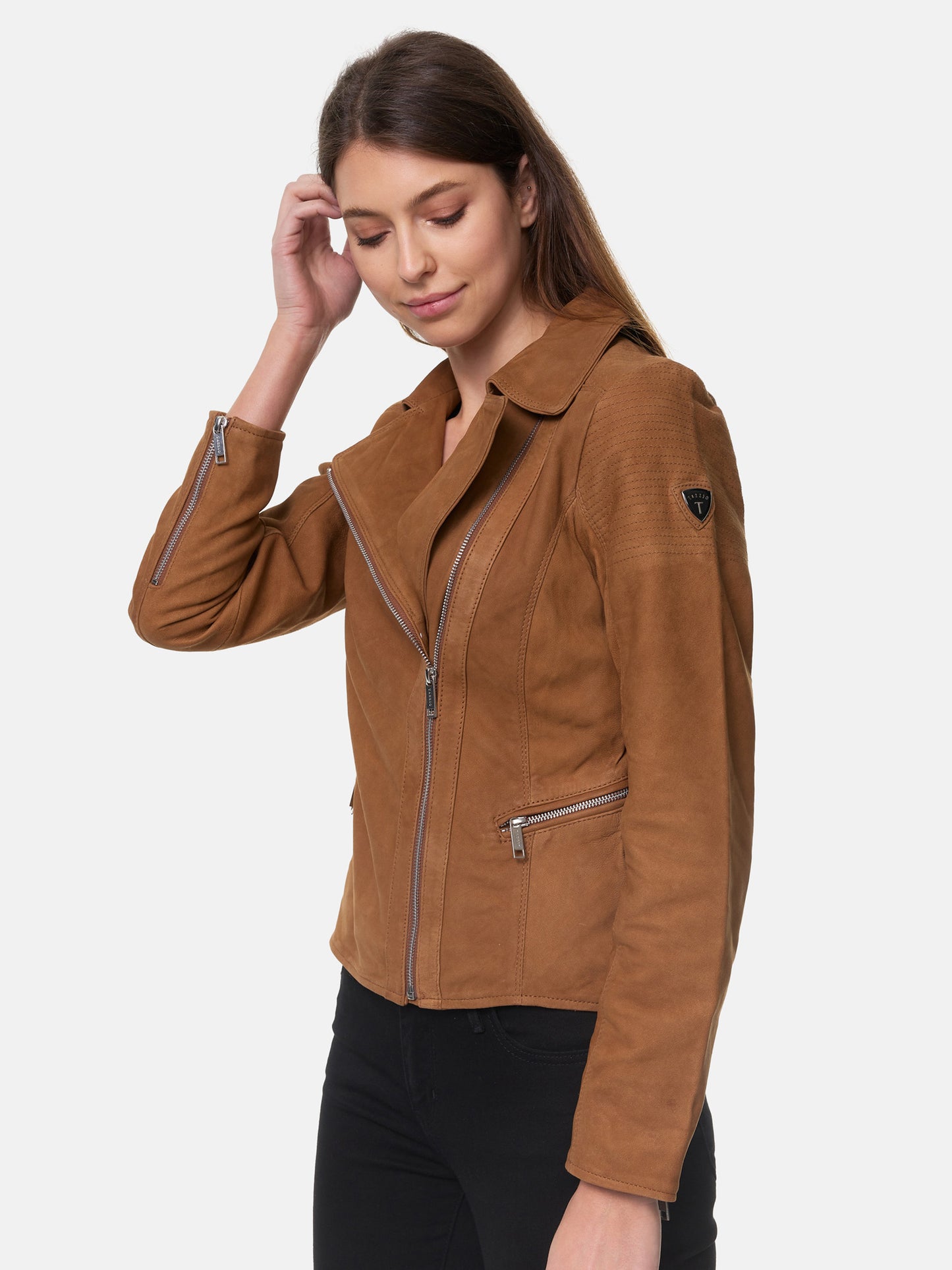 Veste en cuir pour femme Tazzio F500