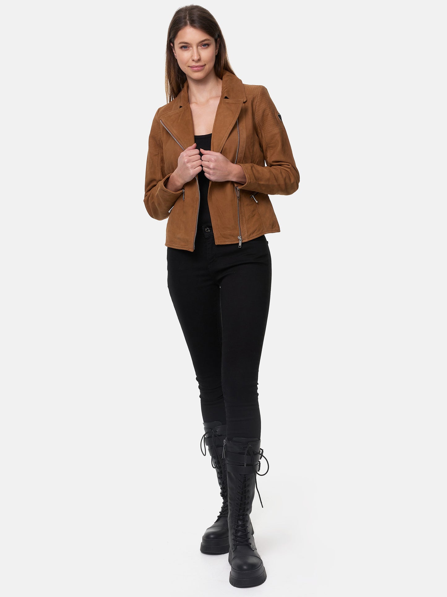 Veste en cuir pour femme Tazzio F500