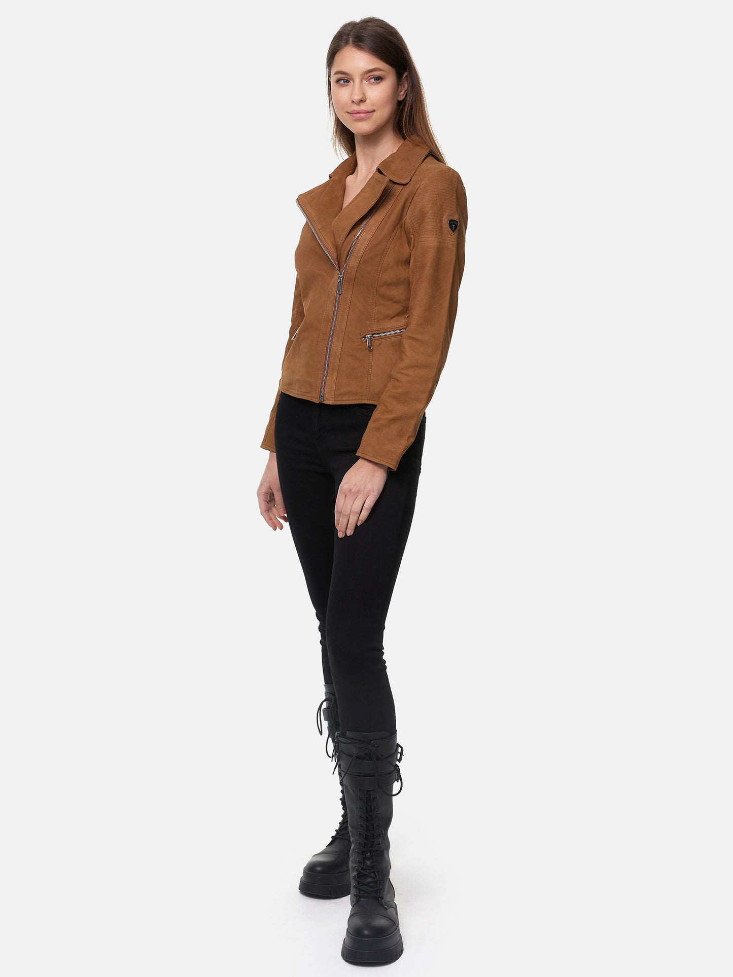 Veste en cuir pour femme Tazzio F500