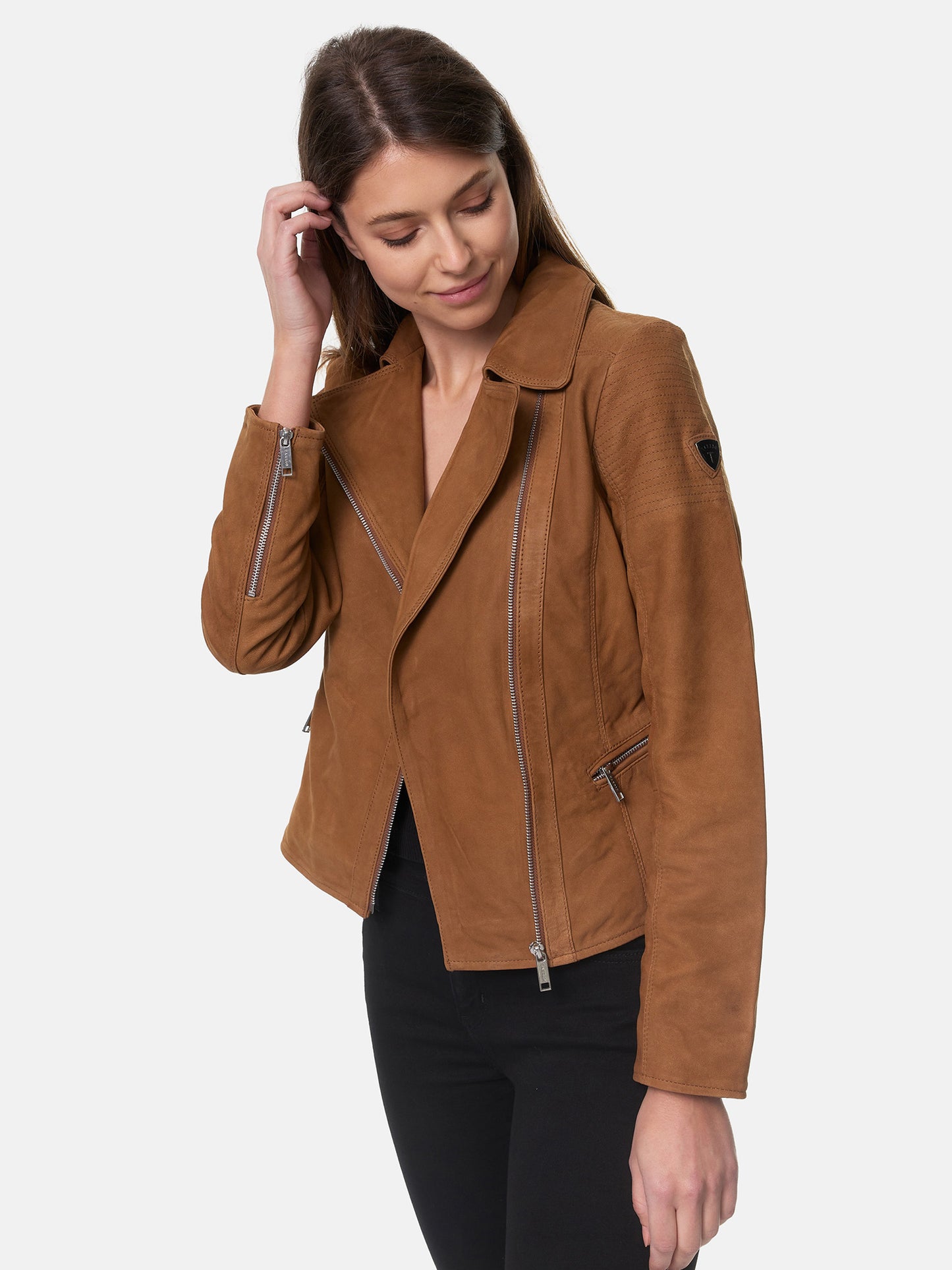 Veste en cuir pour femme Tazzio F500