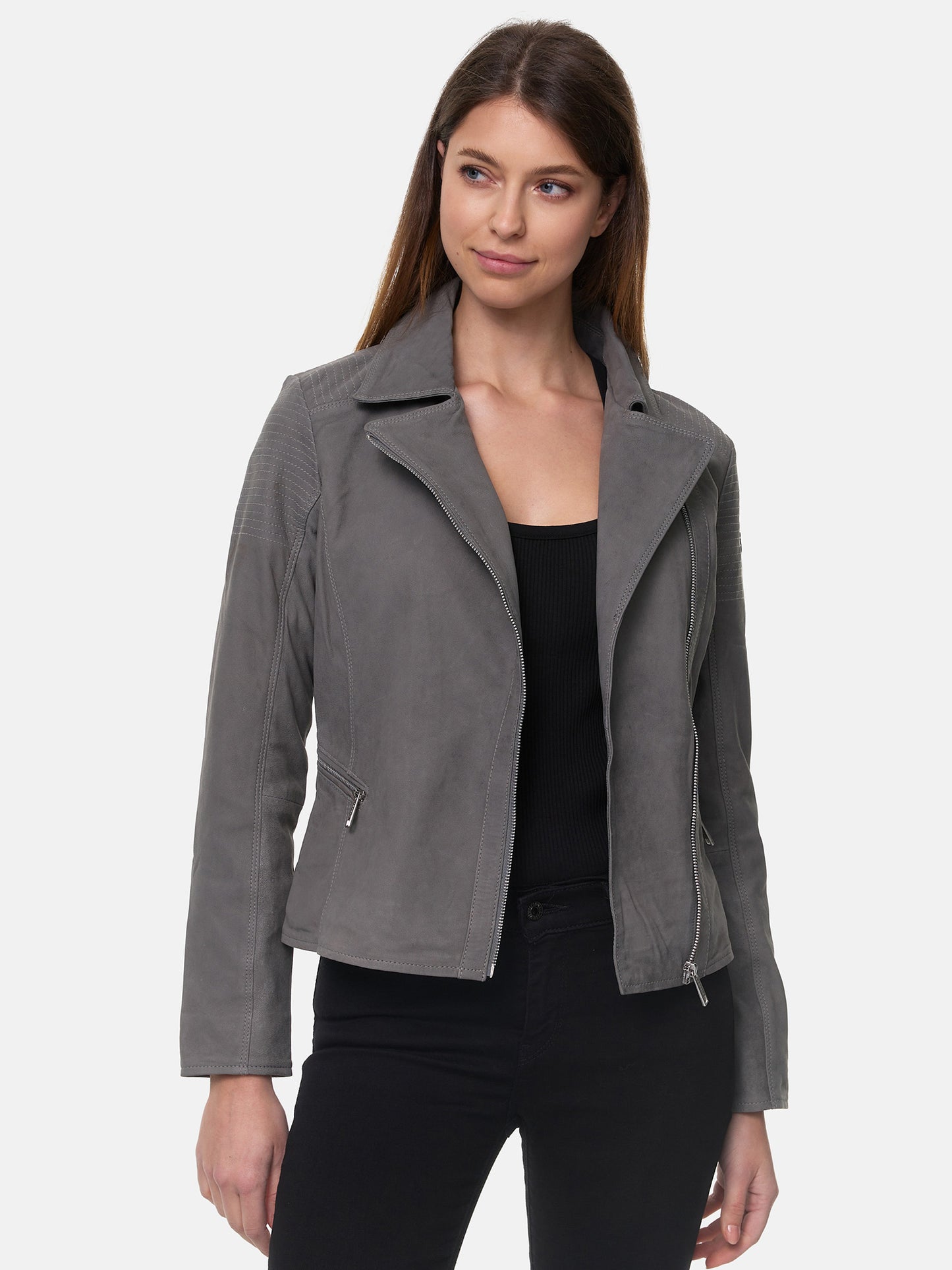 Veste en cuir pour femme Tazzio F500