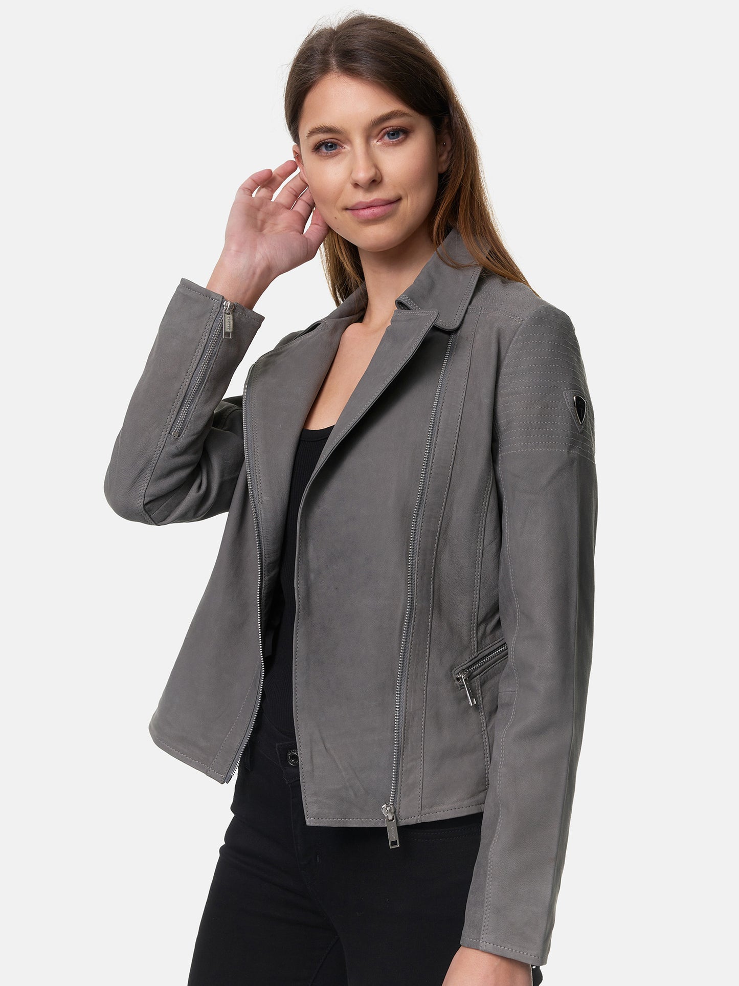 Veste en cuir pour femme Tazzio F500