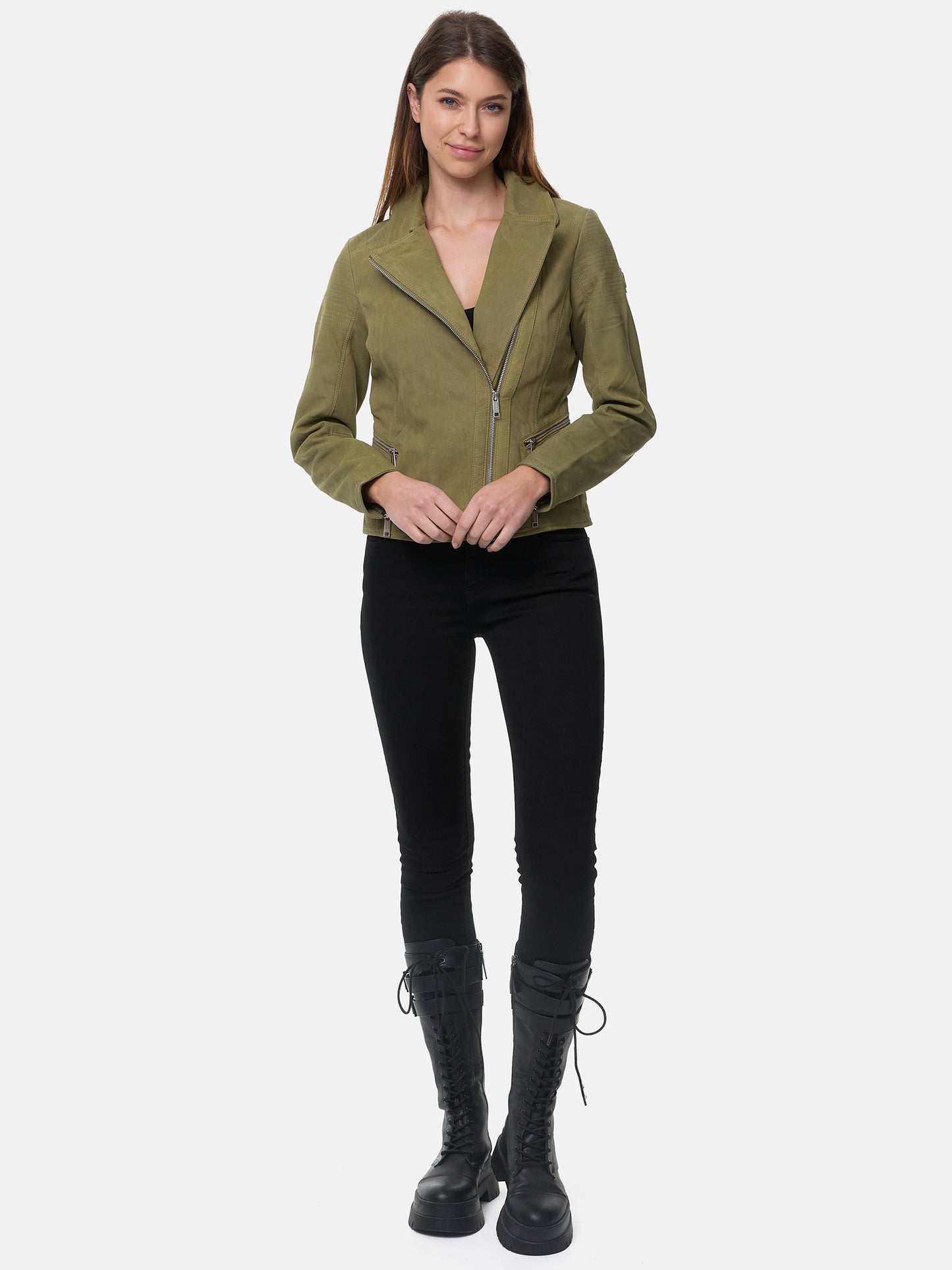 Veste en cuir pour femme Tazzio F500