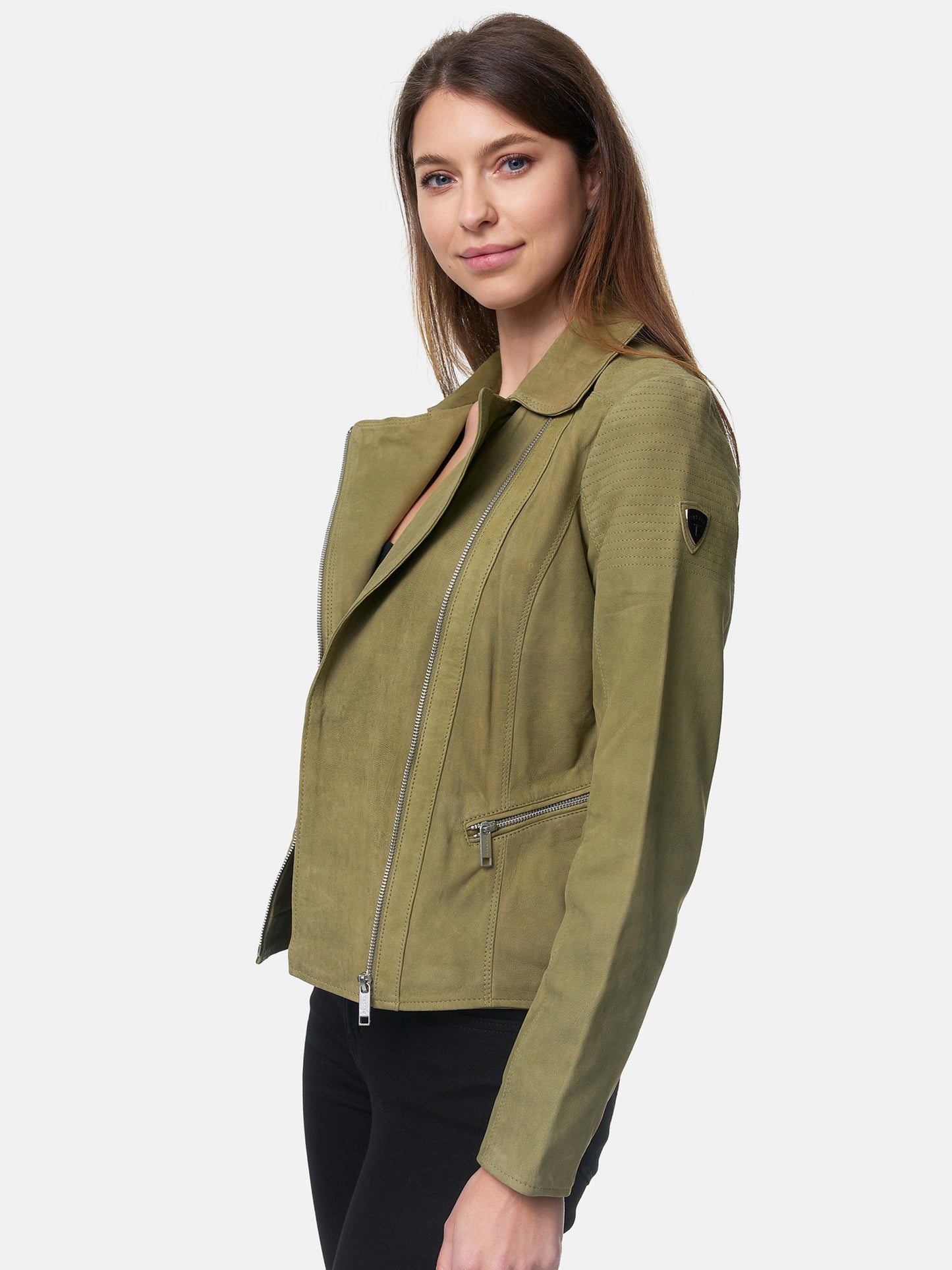 Veste en cuir pour femme Tazzio F500
