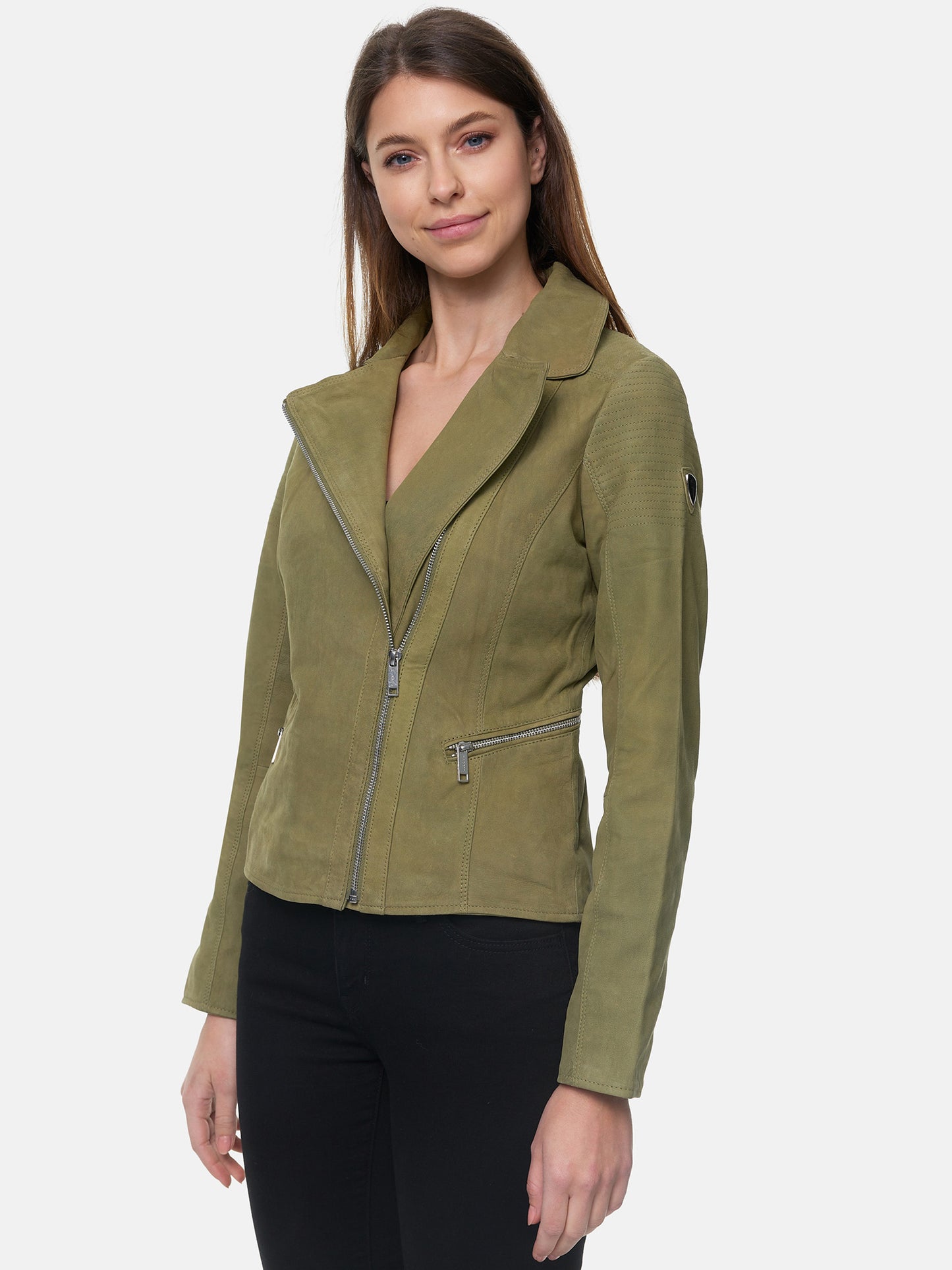 Veste en cuir pour femme Tazzio F500