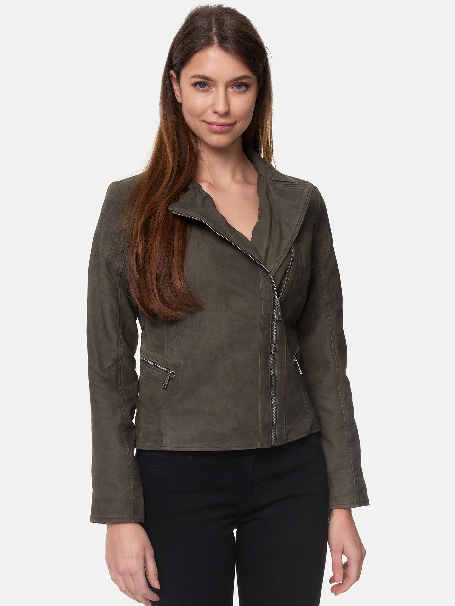 Veste en cuir pour femme Tazzio F500