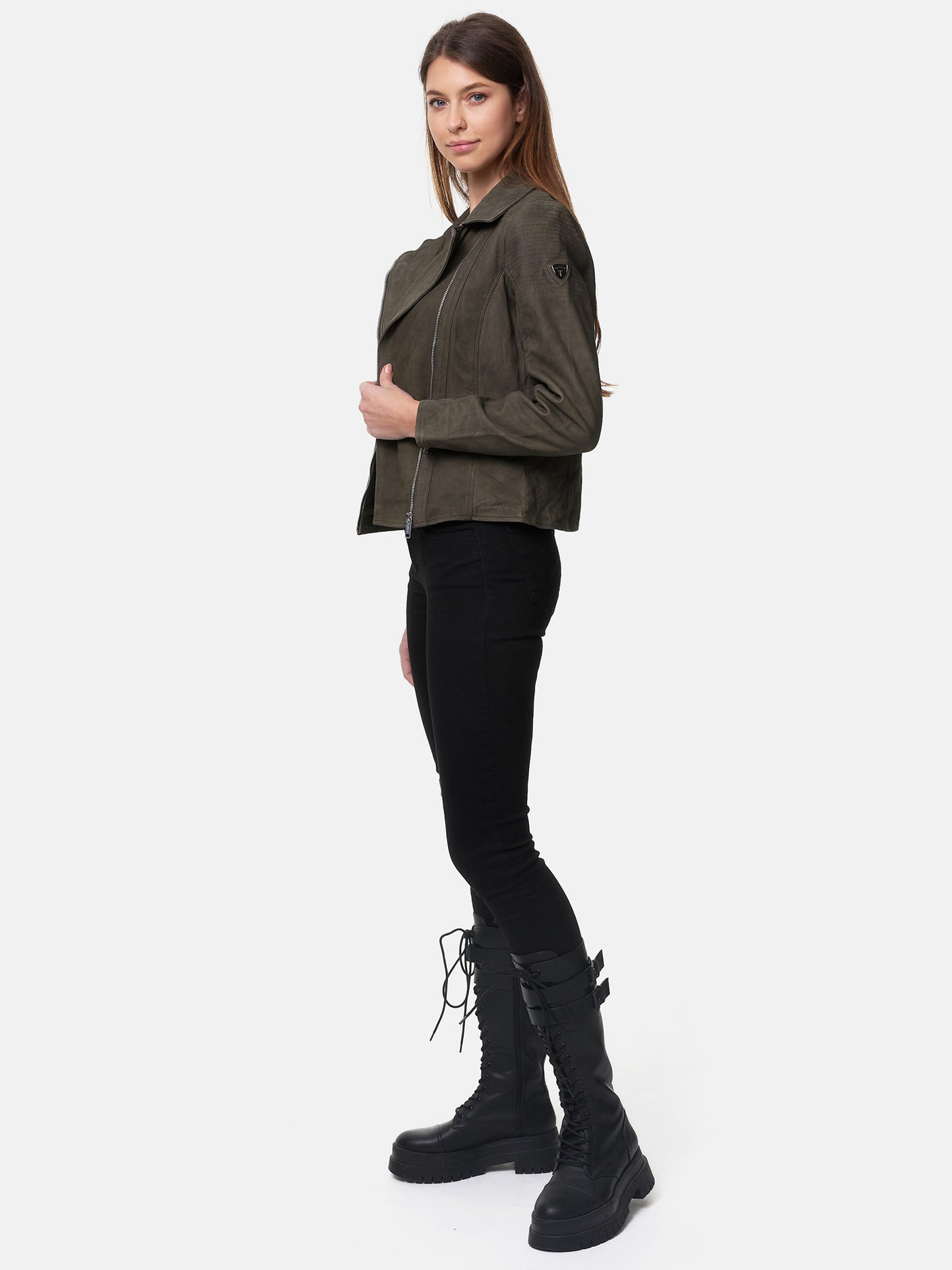 Veste en cuir pour femme Tazzio F500