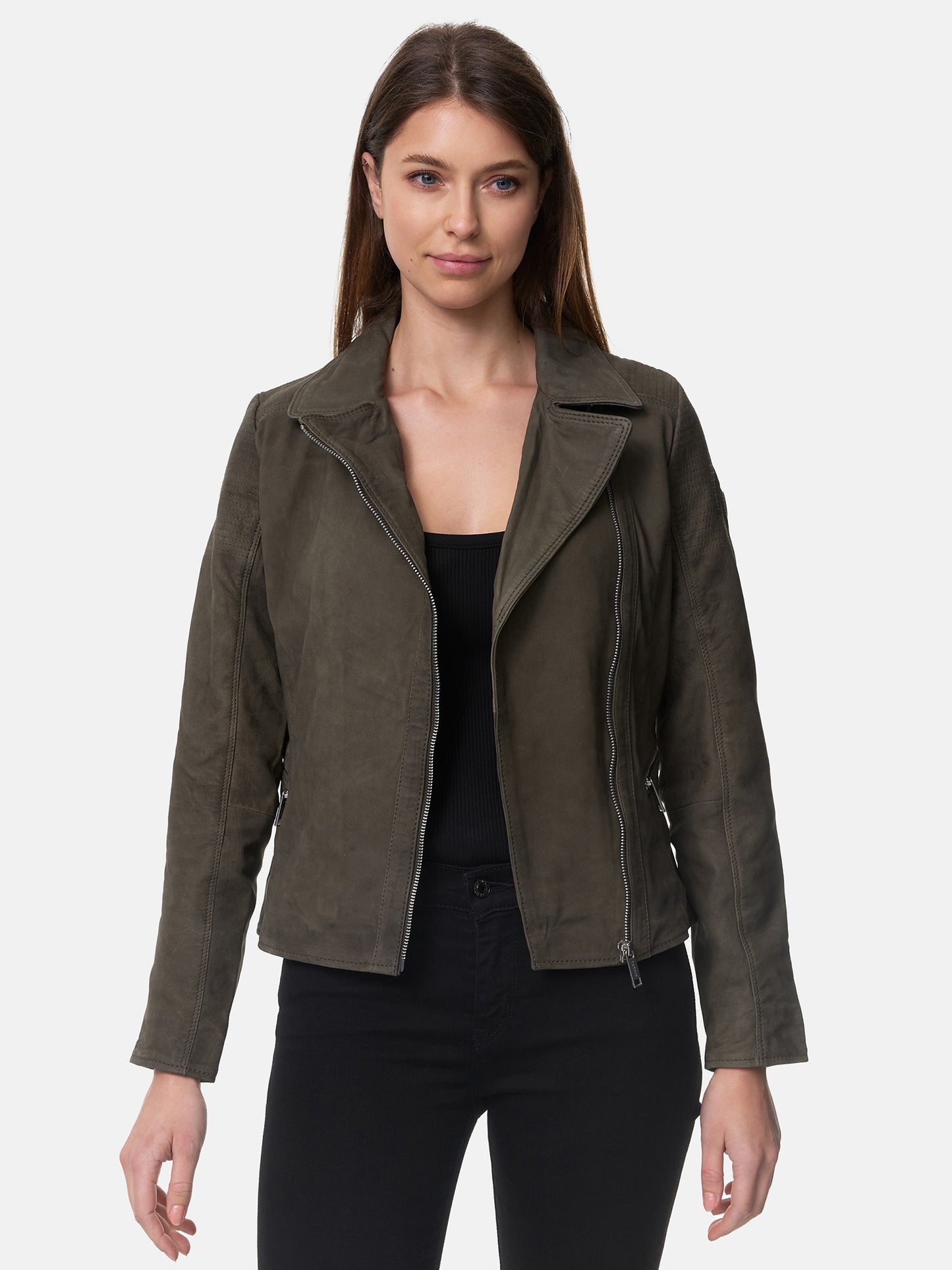 Veste en cuir pour femme Tazzio F500