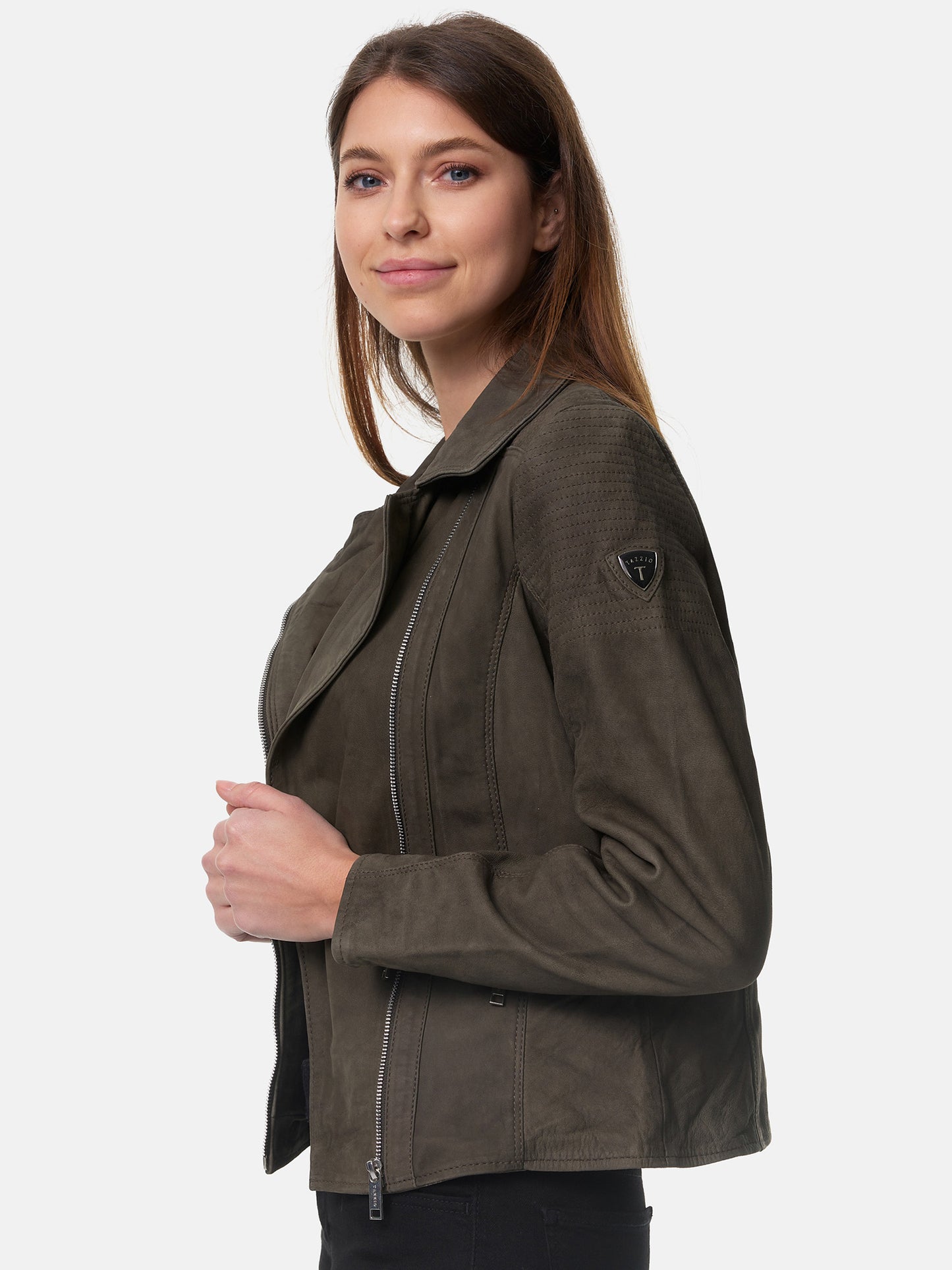 Veste en cuir pour femme Tazzio F500