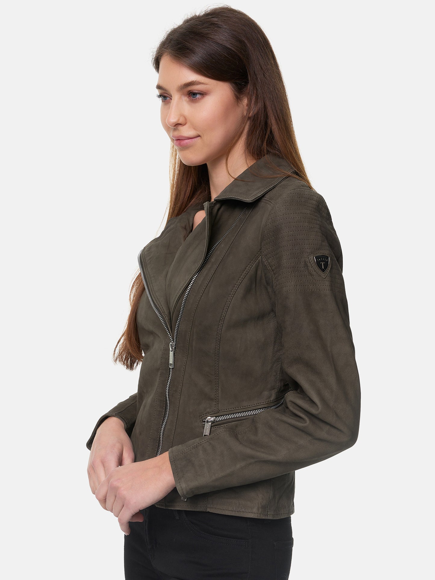 Veste en cuir pour femme Tazzio F500