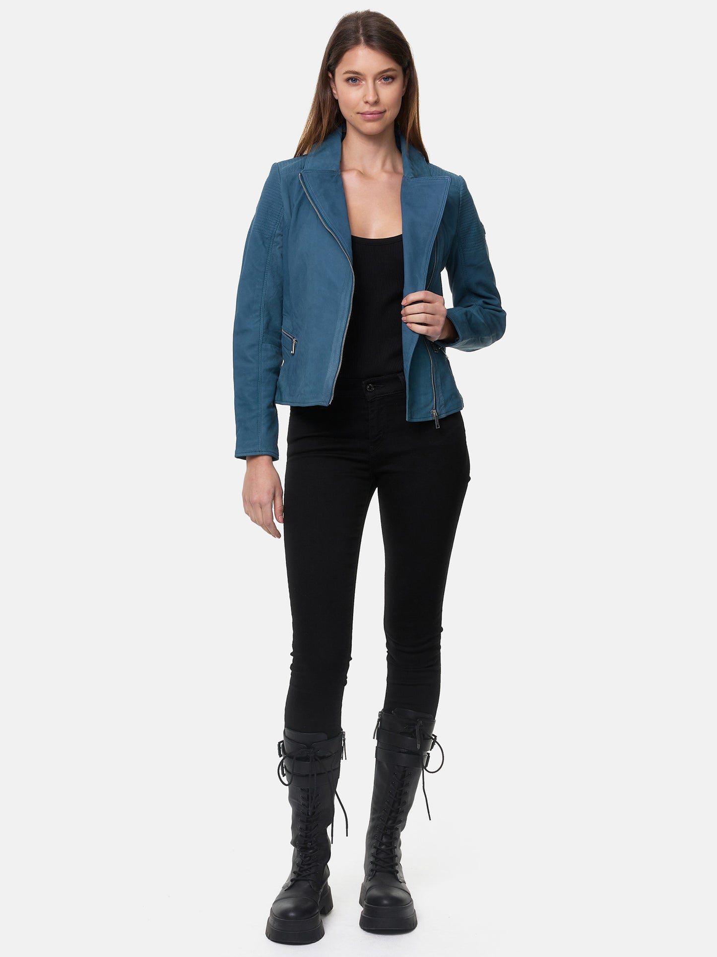 Veste en cuir pour femme Tazzio F500