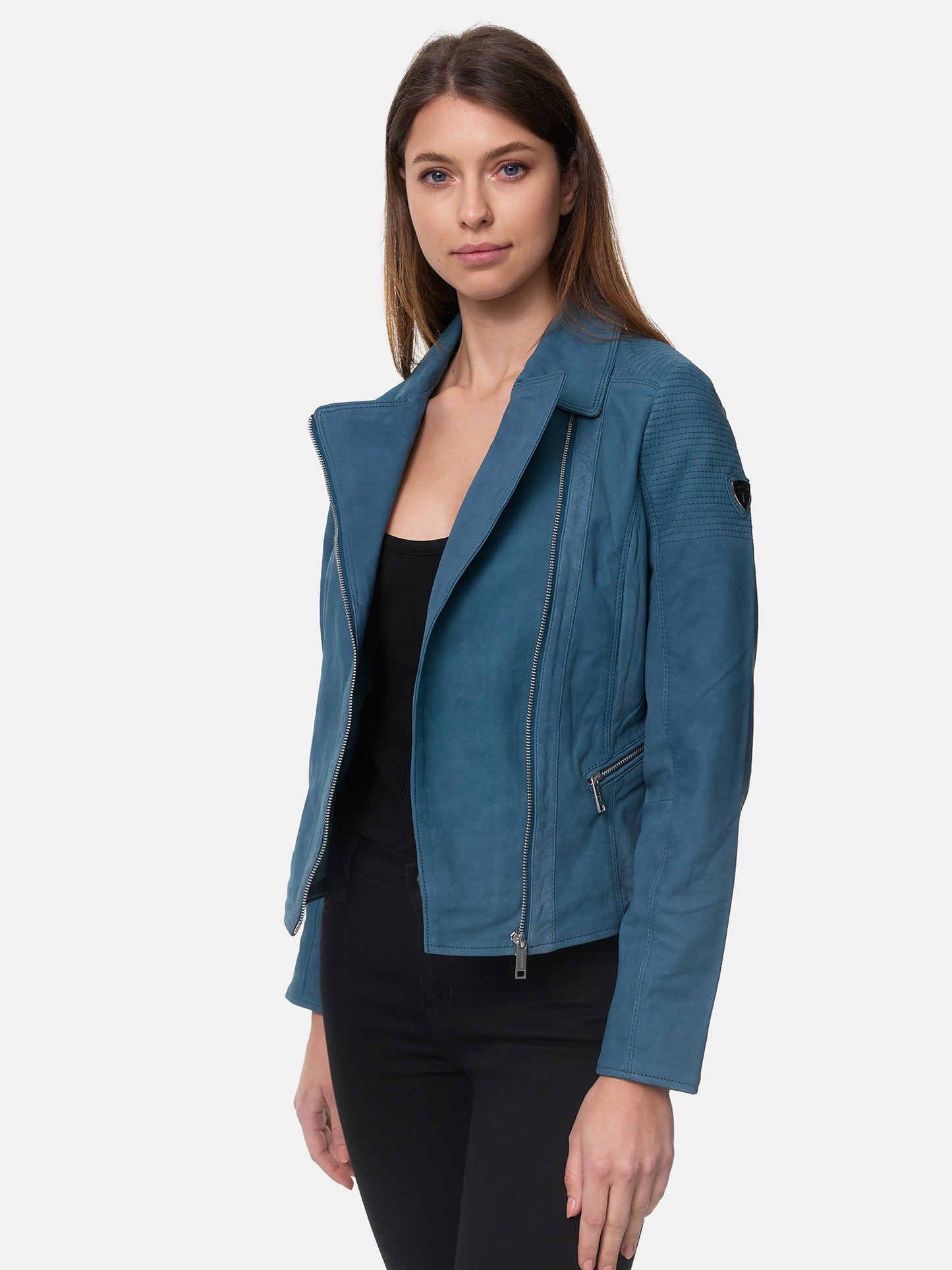Veste en cuir pour femme Tazzio F500