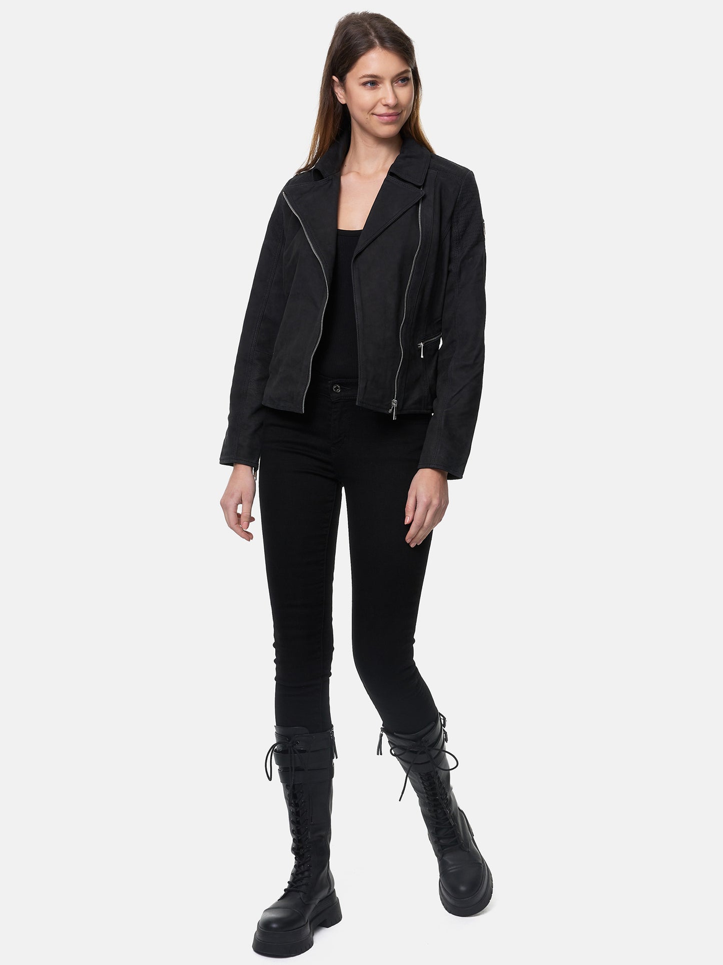 Veste en cuir pour femme Tazzio F500