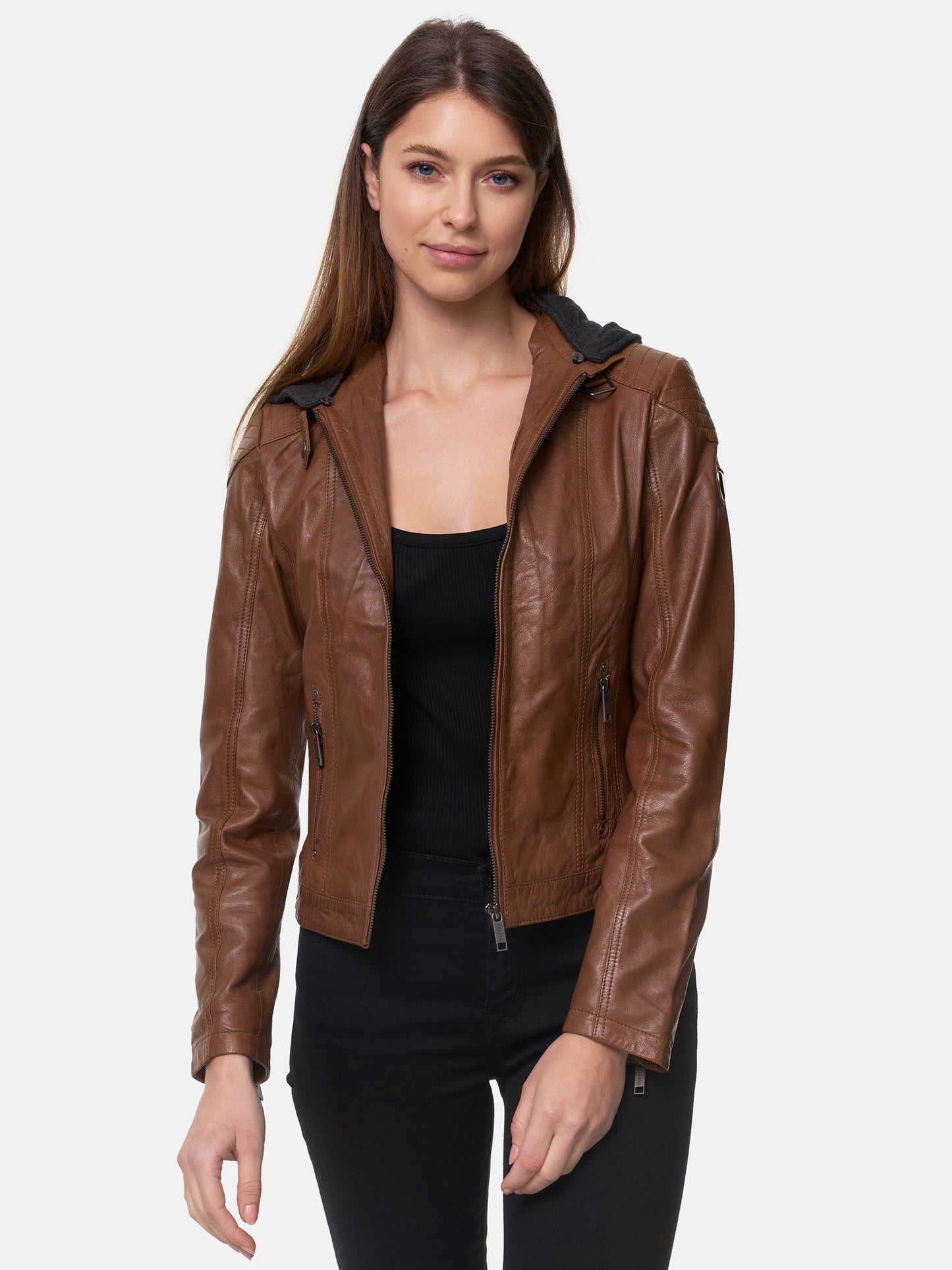 Tazzio Damen Lederjacke F503