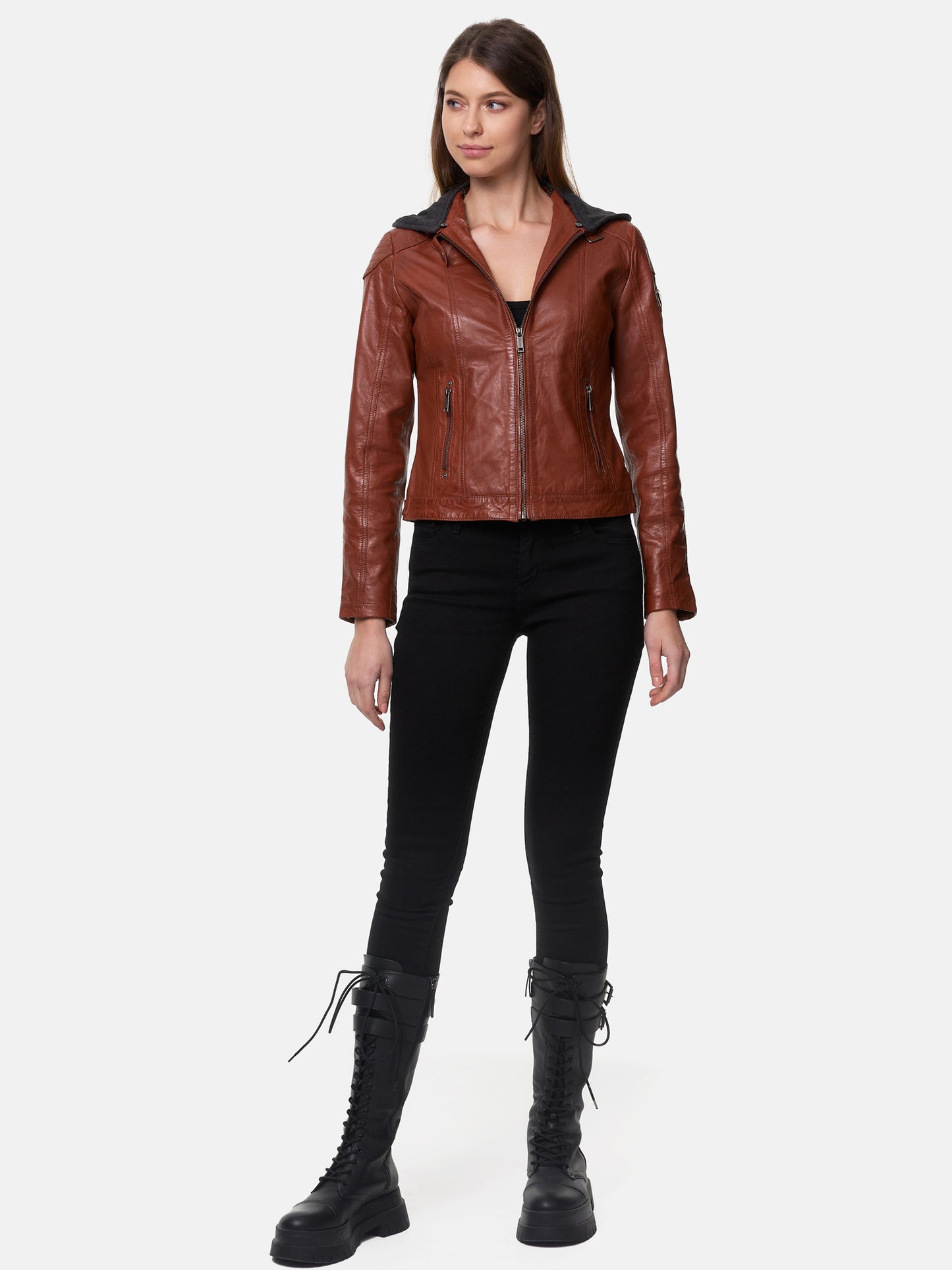 Tazzio Damen Lederjacke F503