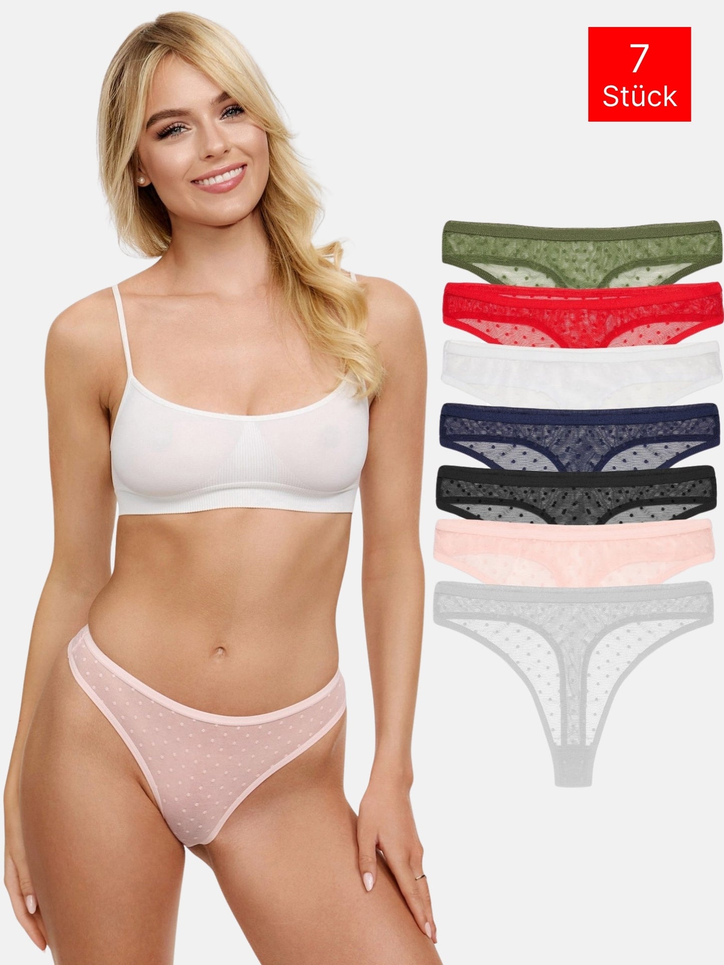 Tazzio Damen String 7er-Pack F918