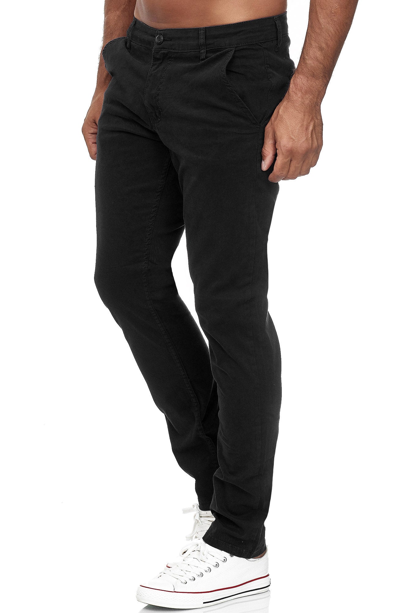 Tazzio Herren Chino Slim Fit 19530 Schwarz