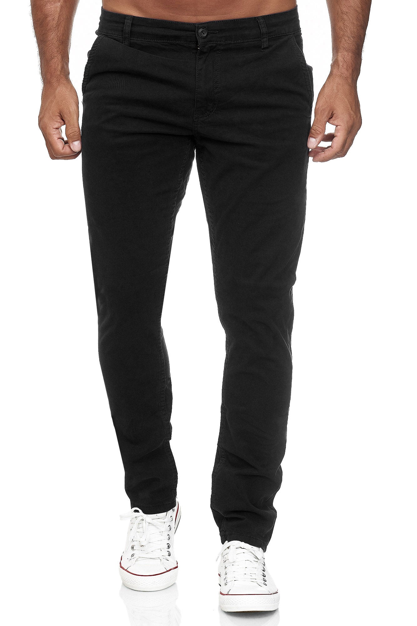 Tazzio Herren Chino Slim Fit 19530 Schwarz