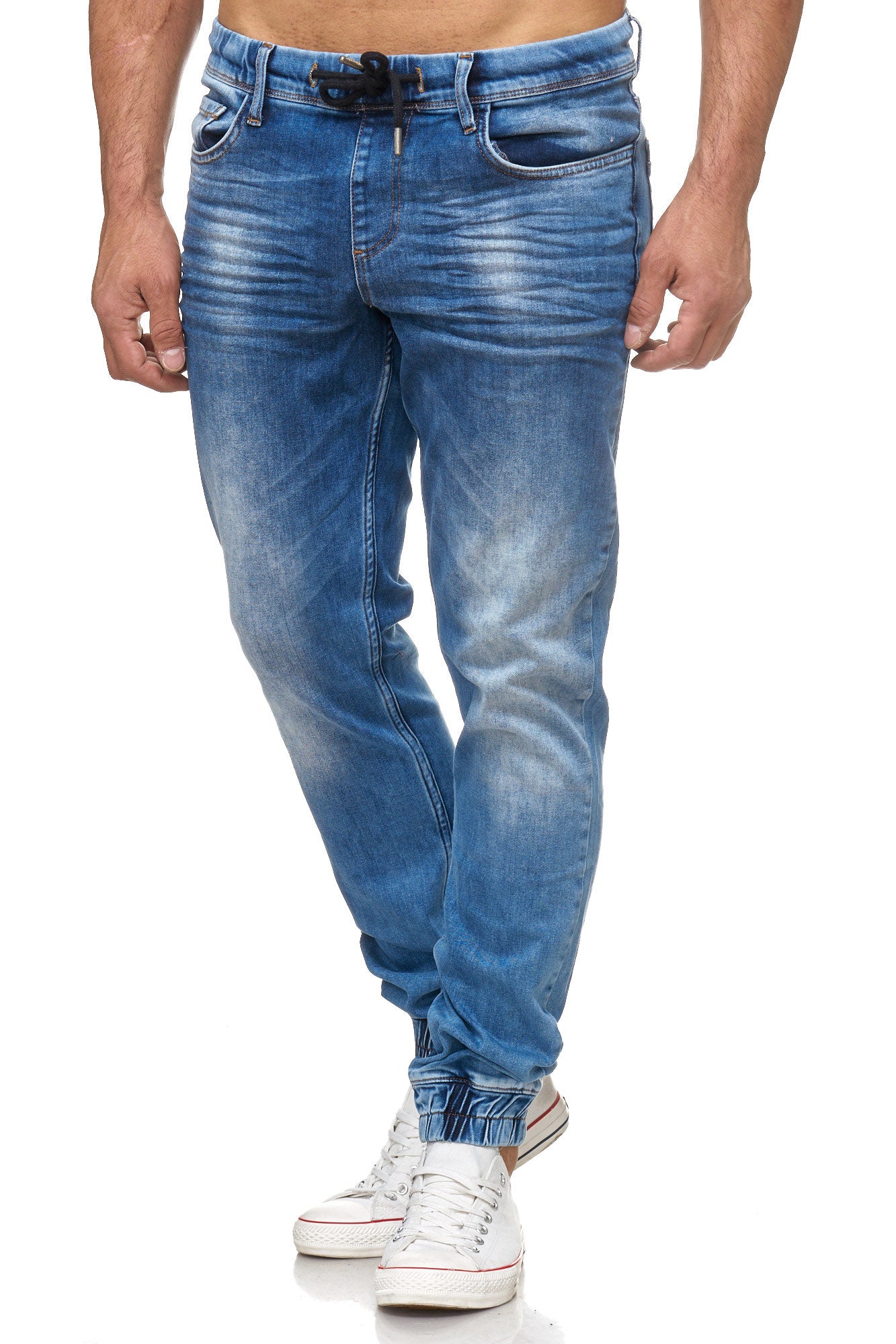 Tazzio Herren Jeans Regular Fit im Jogger-Stil 17506