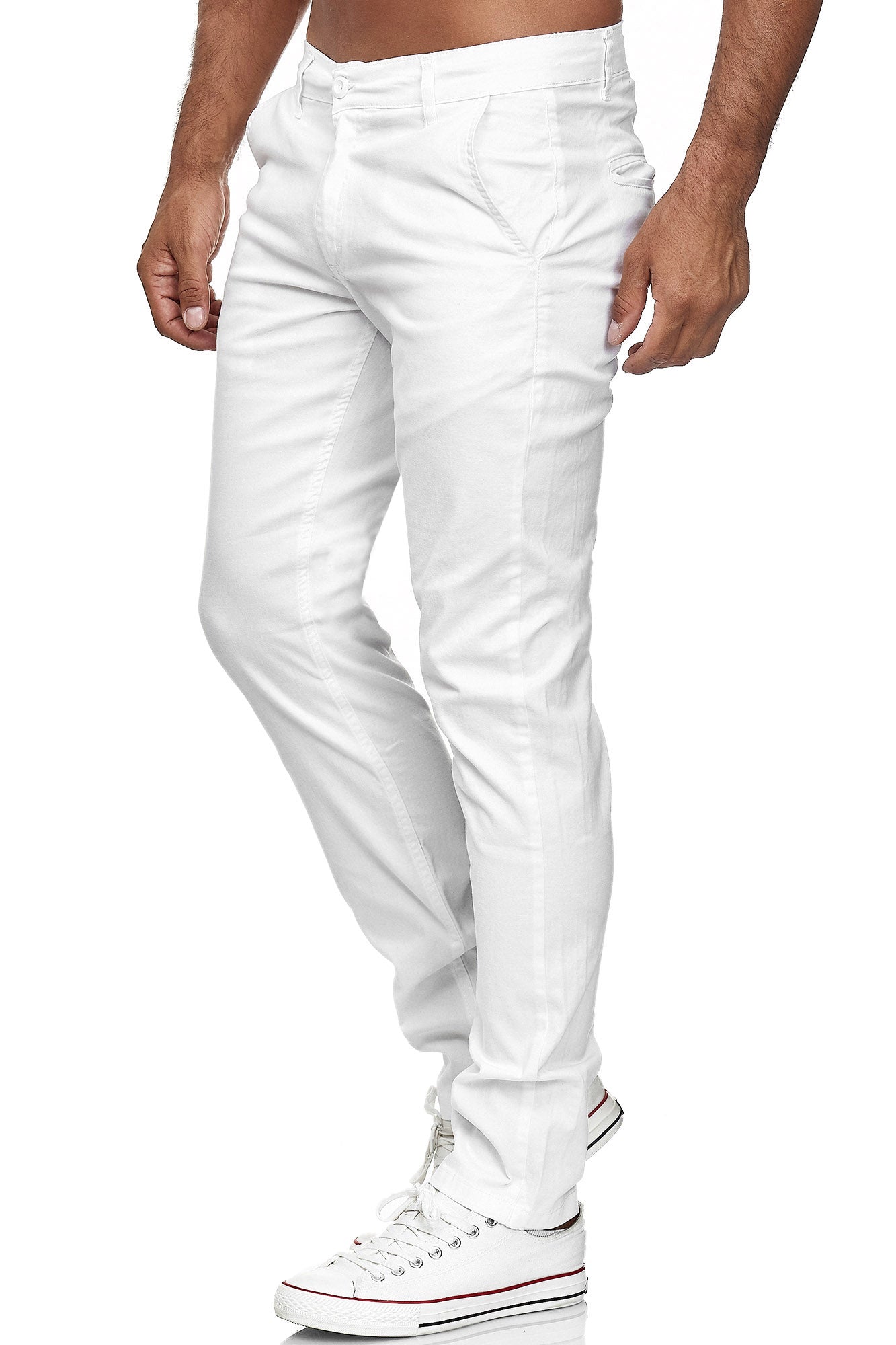 Tazzio Herren Chino Slim Fit 19530 Weiß