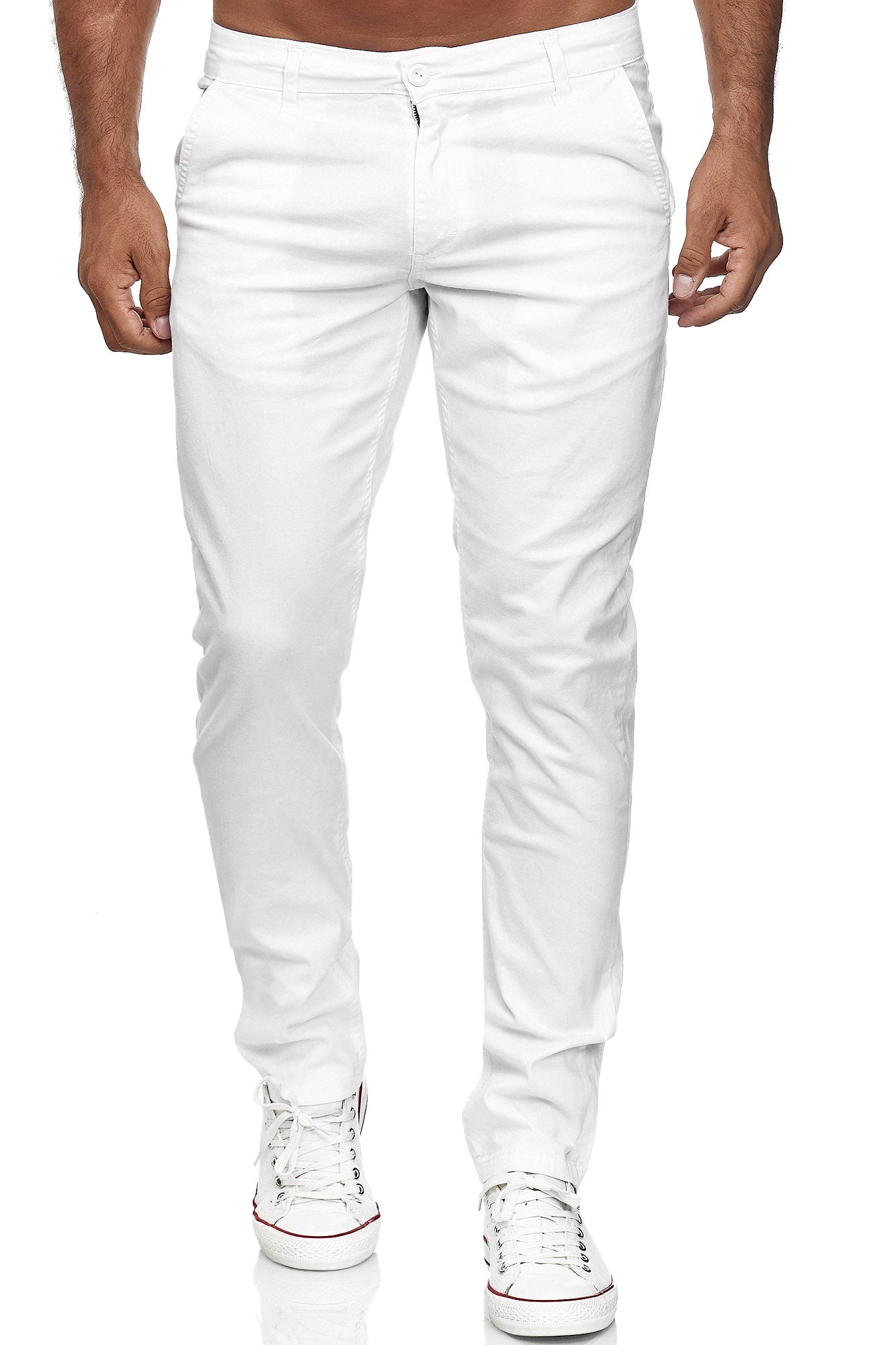 Tazzio Herren Chino Slim Fit 19530 Weiß