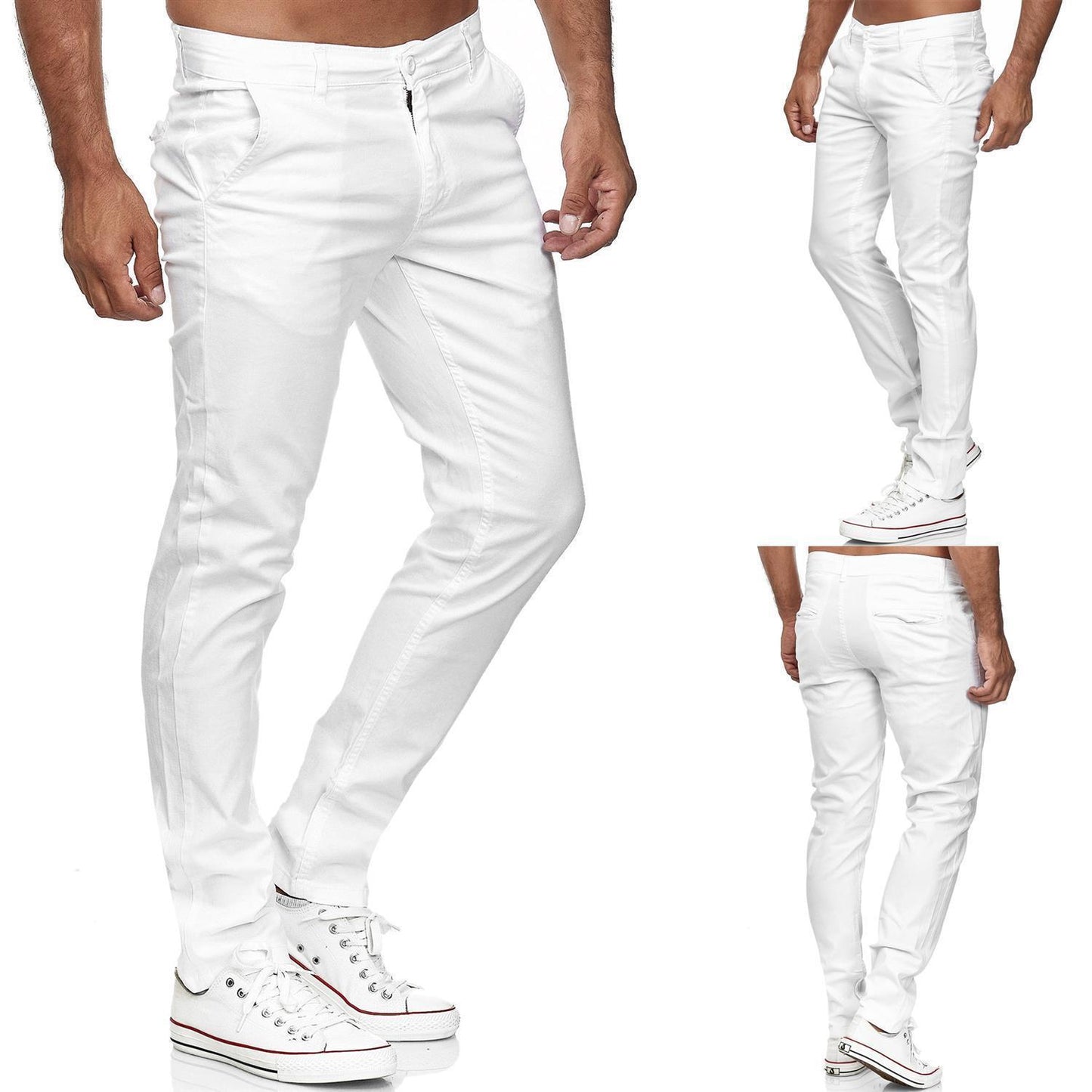 Tazzio Herren Chino Slim Fit 19530 Weiß