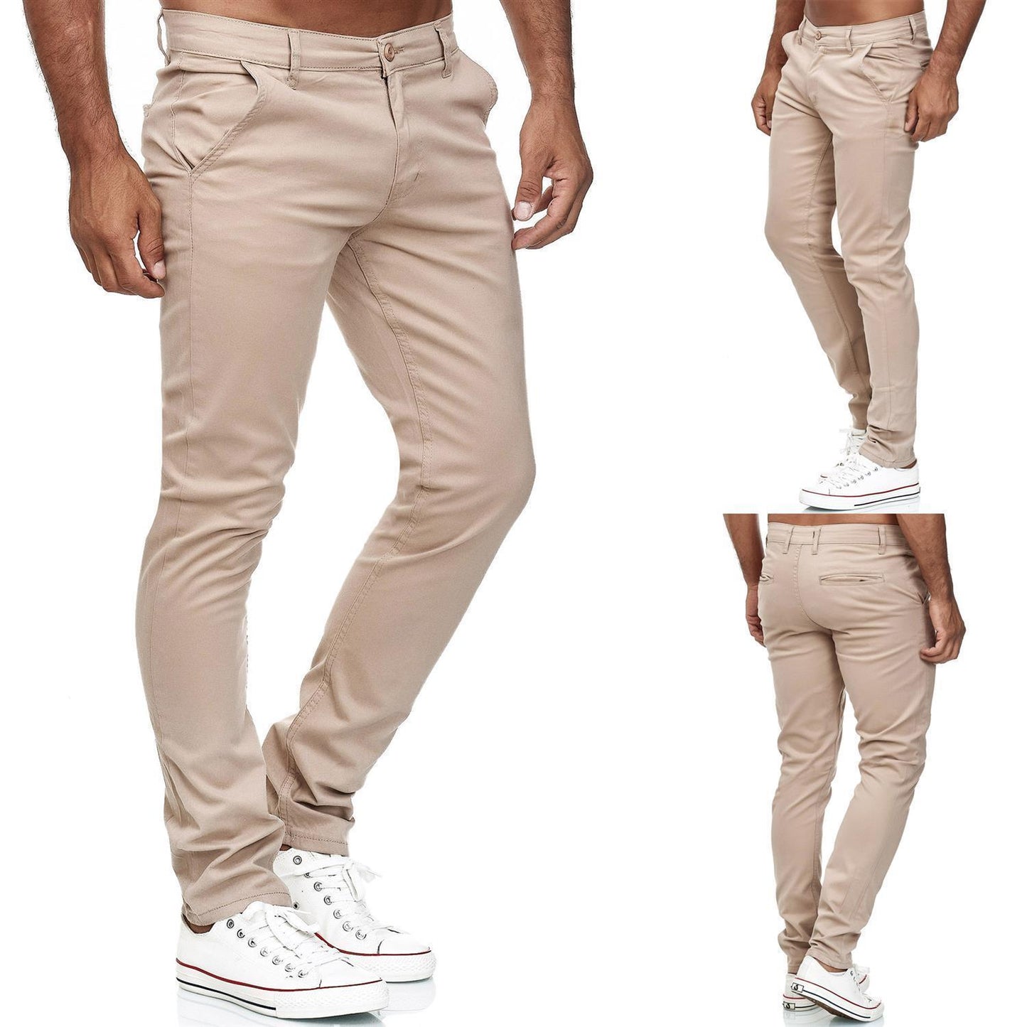 Tazzio Herren Chino Slim Fit 19530 Beige