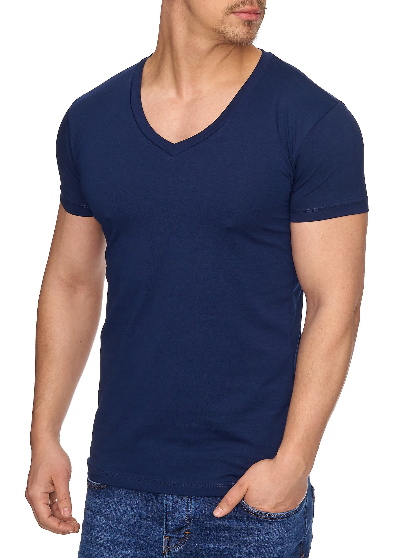 Tazzio Herren T-Shirt mit V-Ausschnitt 17100