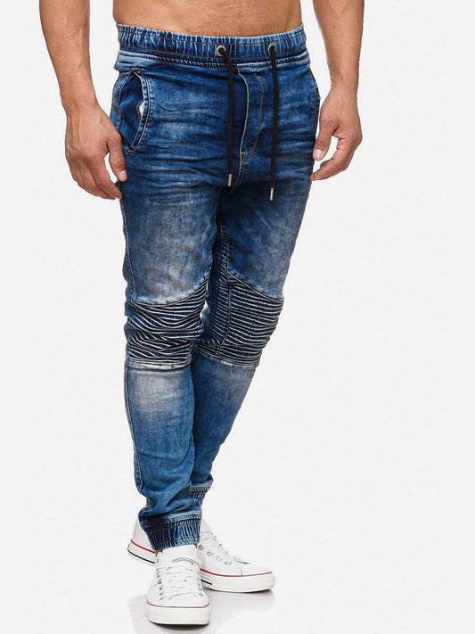 Tazzio Herren Jeans Regular Fit im Biker Jogger-Stil 16505