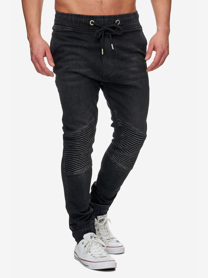 Tazzio Herren Jeans Regular Fit im Biker Jogger-Stil 16505
