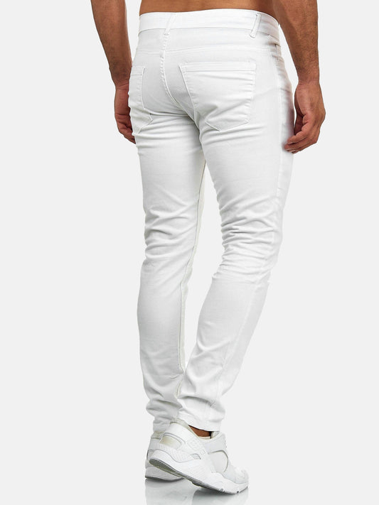 Tazzio Herren Jeans Slim Fit 165251 Weiß
