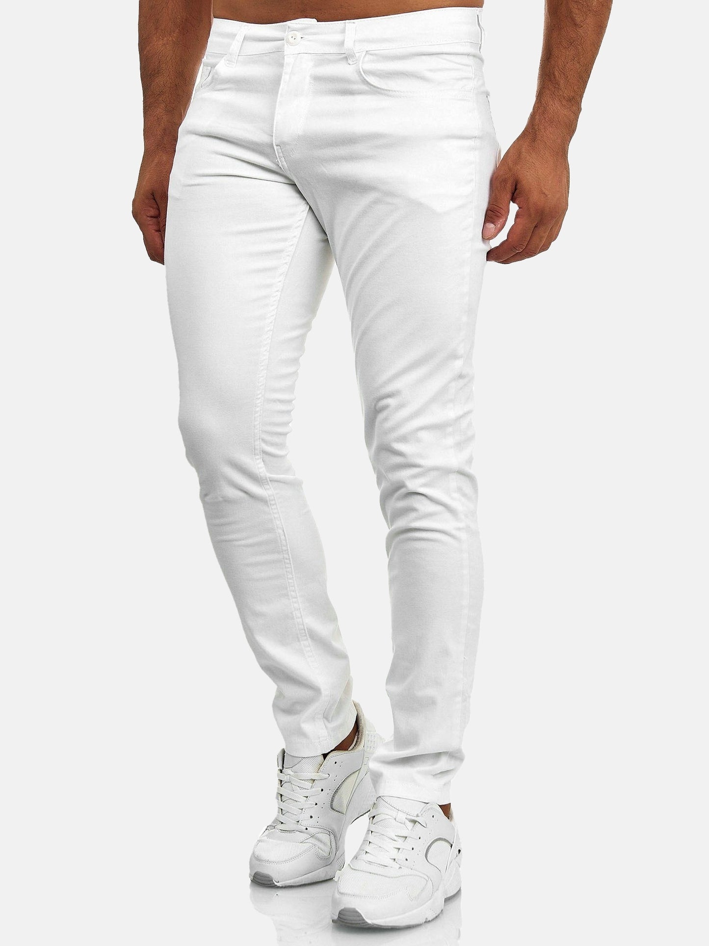 Tazzio Herren Jeans Slim Fit 165251 Weiß