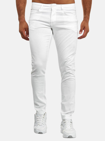 Tazzio Herren Jeans Slim Fit 165251 Weiß