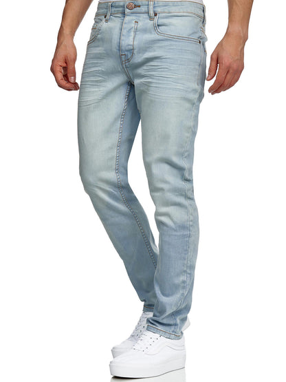Tazzio Herren Jeans Slim Fit 16533 Hellblau
