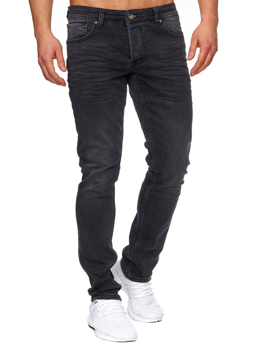 Tazzio Herren Jeans Slim Fit 16533 Schwarz