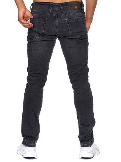 Tazzio Herren Jeans Slim Fit 16533 Schwarz