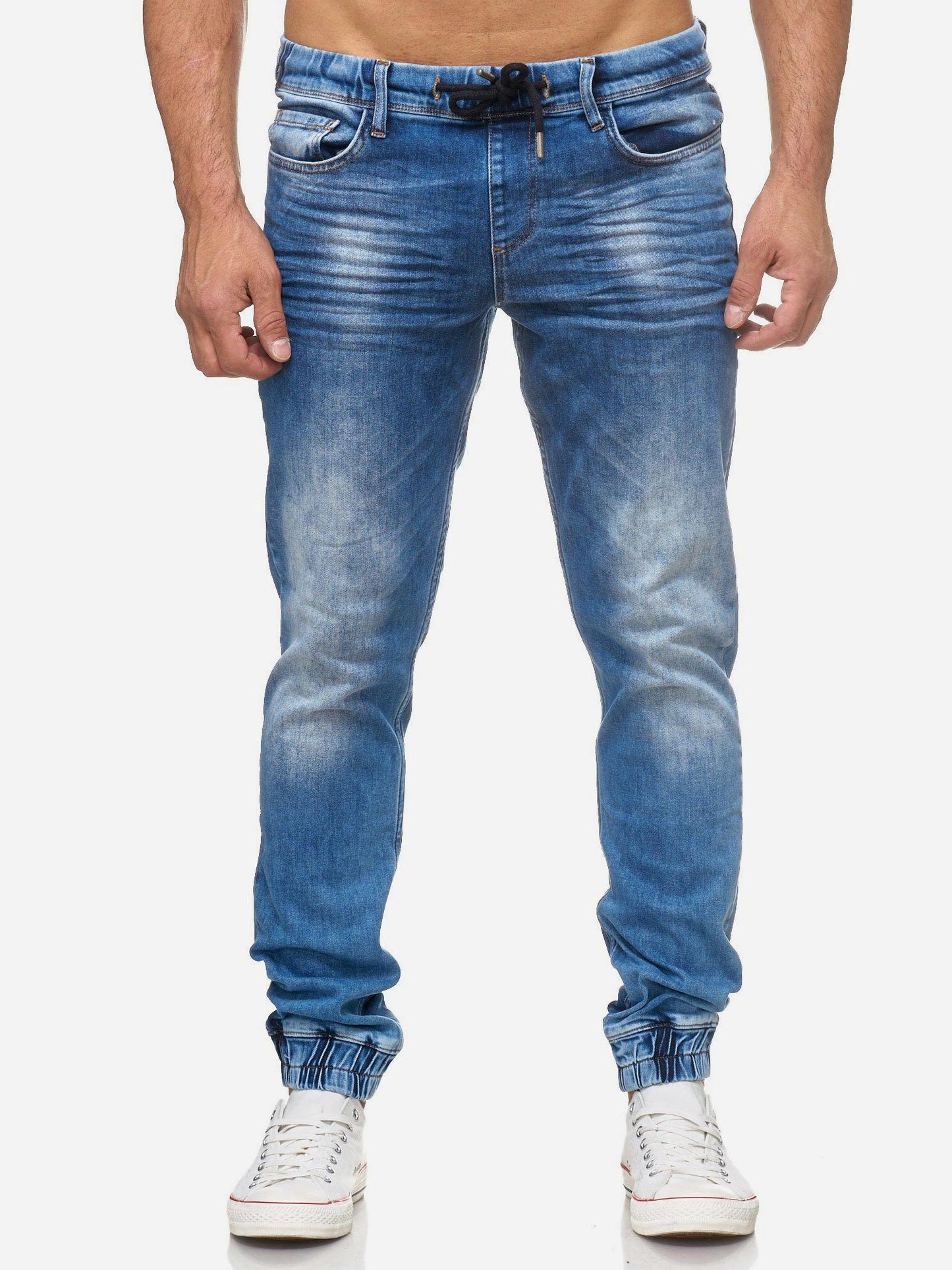 Tazzio Herren Jeans Regular Fit im Jogger-Stil 17506