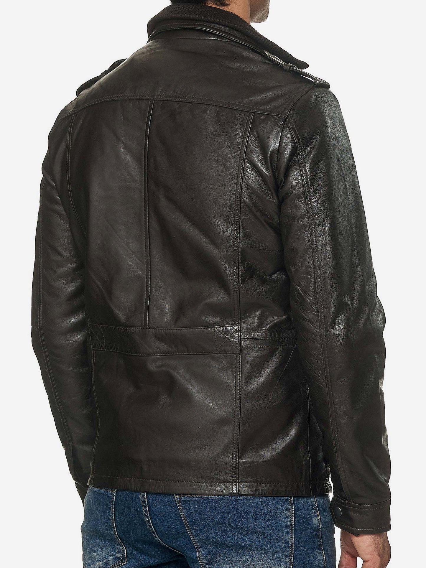 Tazzio Herren Jacke Lederjacke Trenchcoat 19706