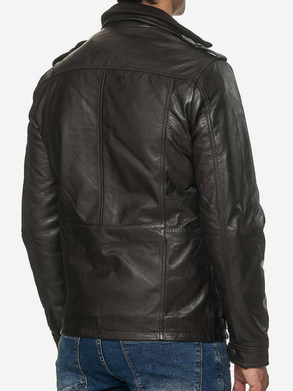 Tazzio Herren Jacke Lederjacke Trenchcoat 19706