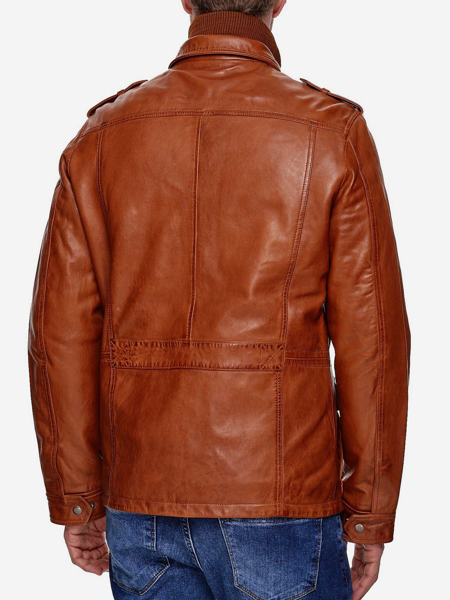 Tazzio Herren Jacke Lederjacke Trenchcoat 19706