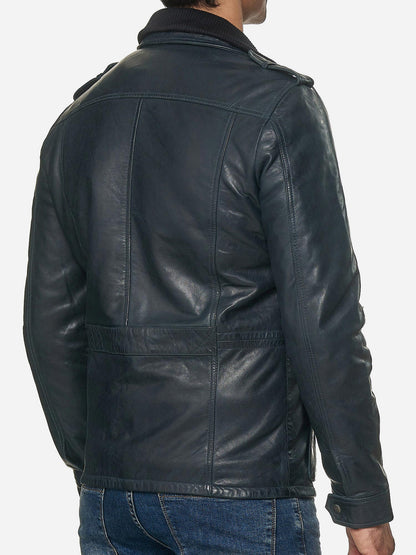 Tazzio Herren Jacke Lederjacke Trenchcoat 19706