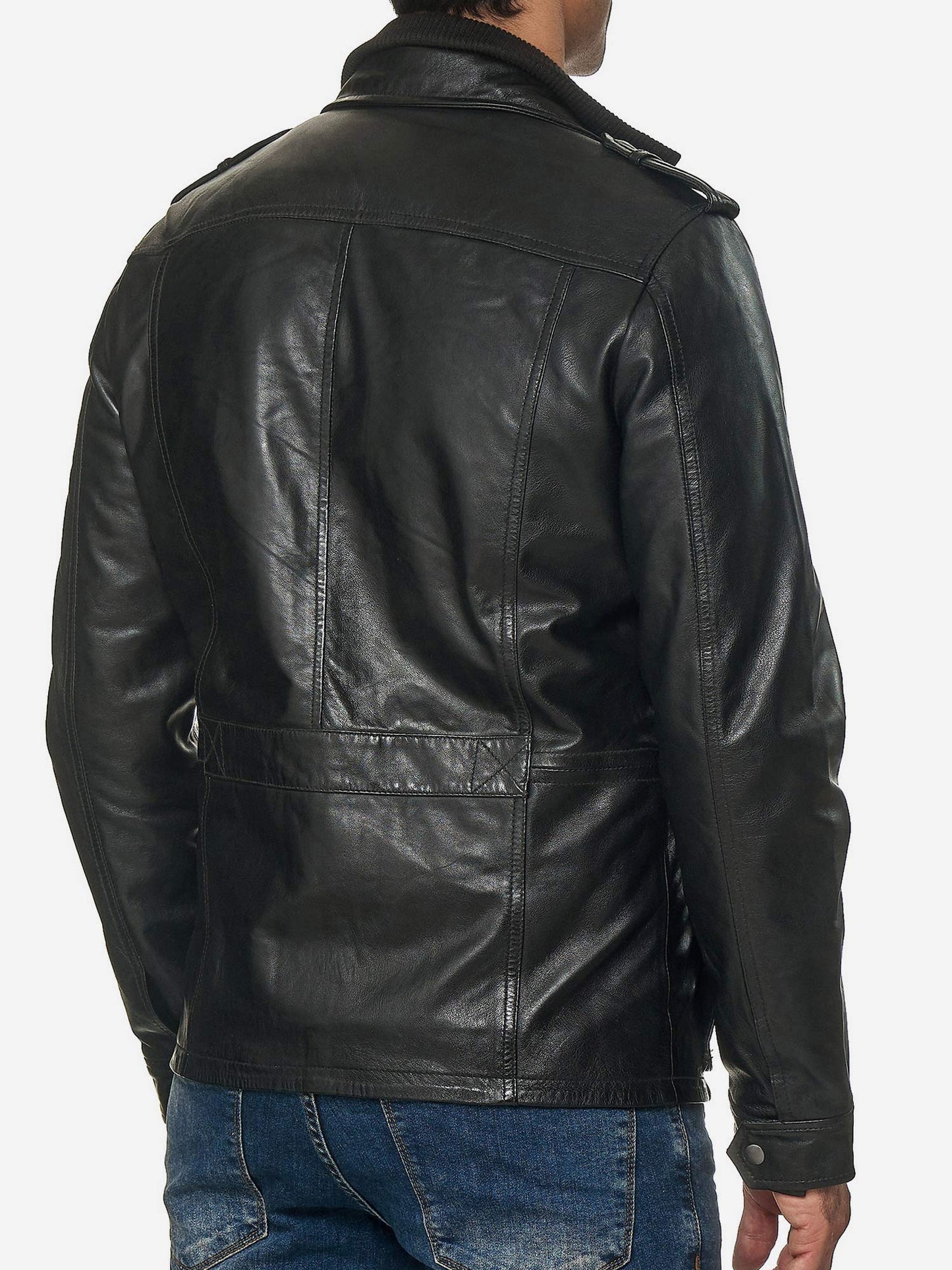 Tazzio Herren Jacke Lederjacke Trenchcoat 19706
