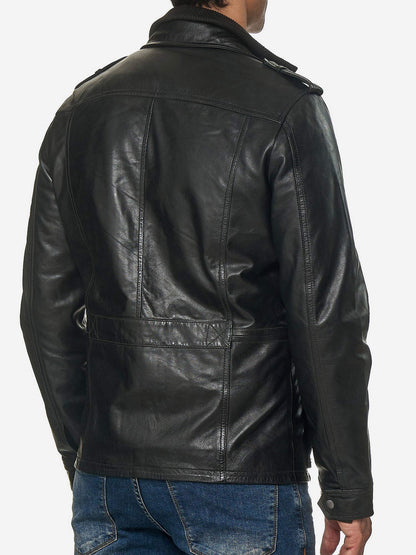 Tazzio Herren Jacke Lederjacke Trenchcoat 19706